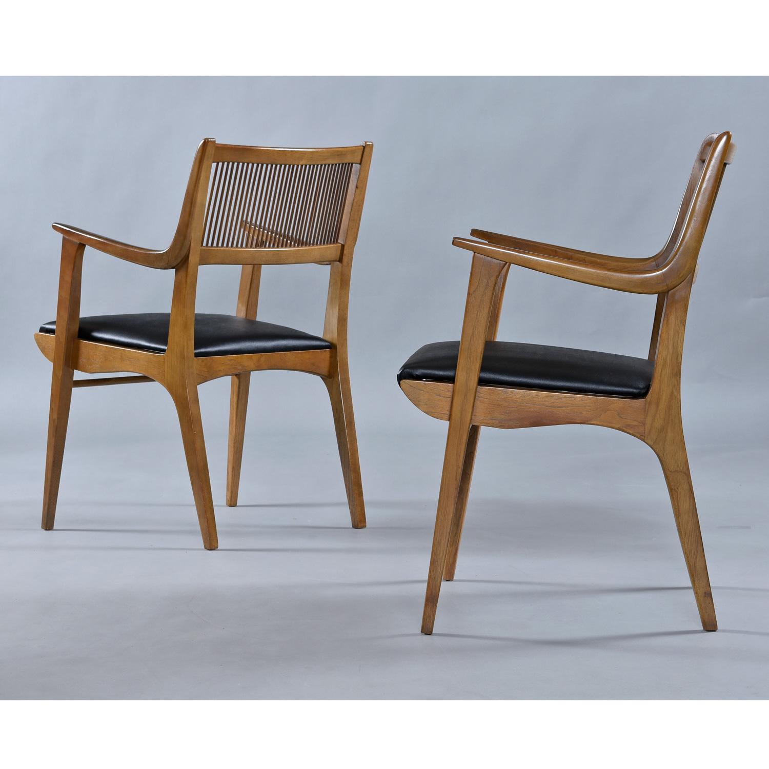 Mid-20th Century John Van Koert For Drexel K60 Dining Chairs in Scalamandre Vinyl