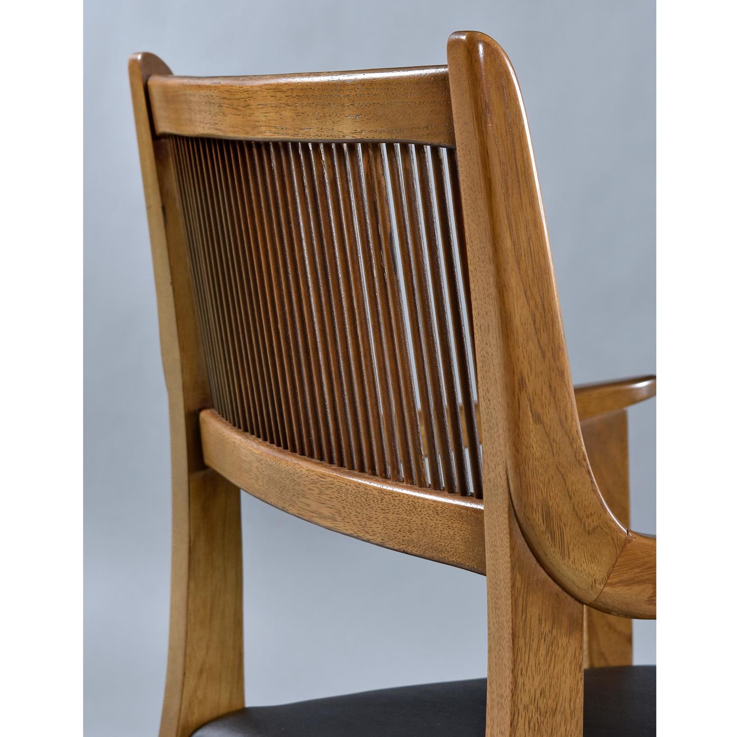Faux Leather John Van Koert For Drexel K60 Dining Chairs in Scalamandre Vinyl