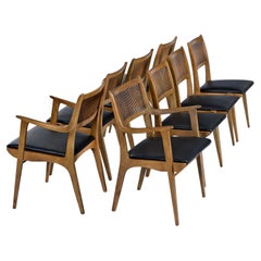 John Van Koert For Drexel K60 Dining Chairs in Scalamandre Vinyl
