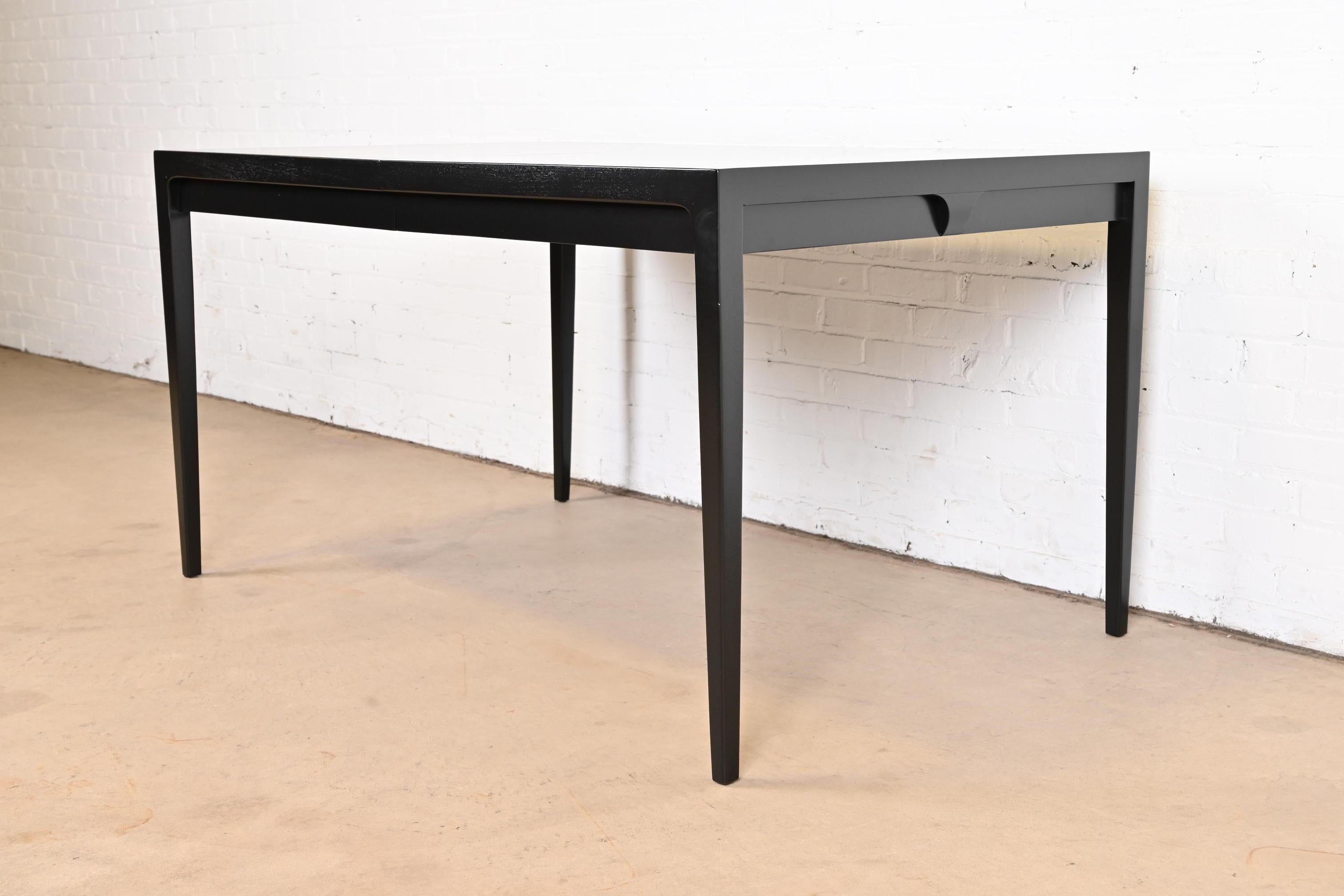 John Van Koert for Drexel Mid-Century Modern Black Lacquered Dining Table, 1956 For Sale 6