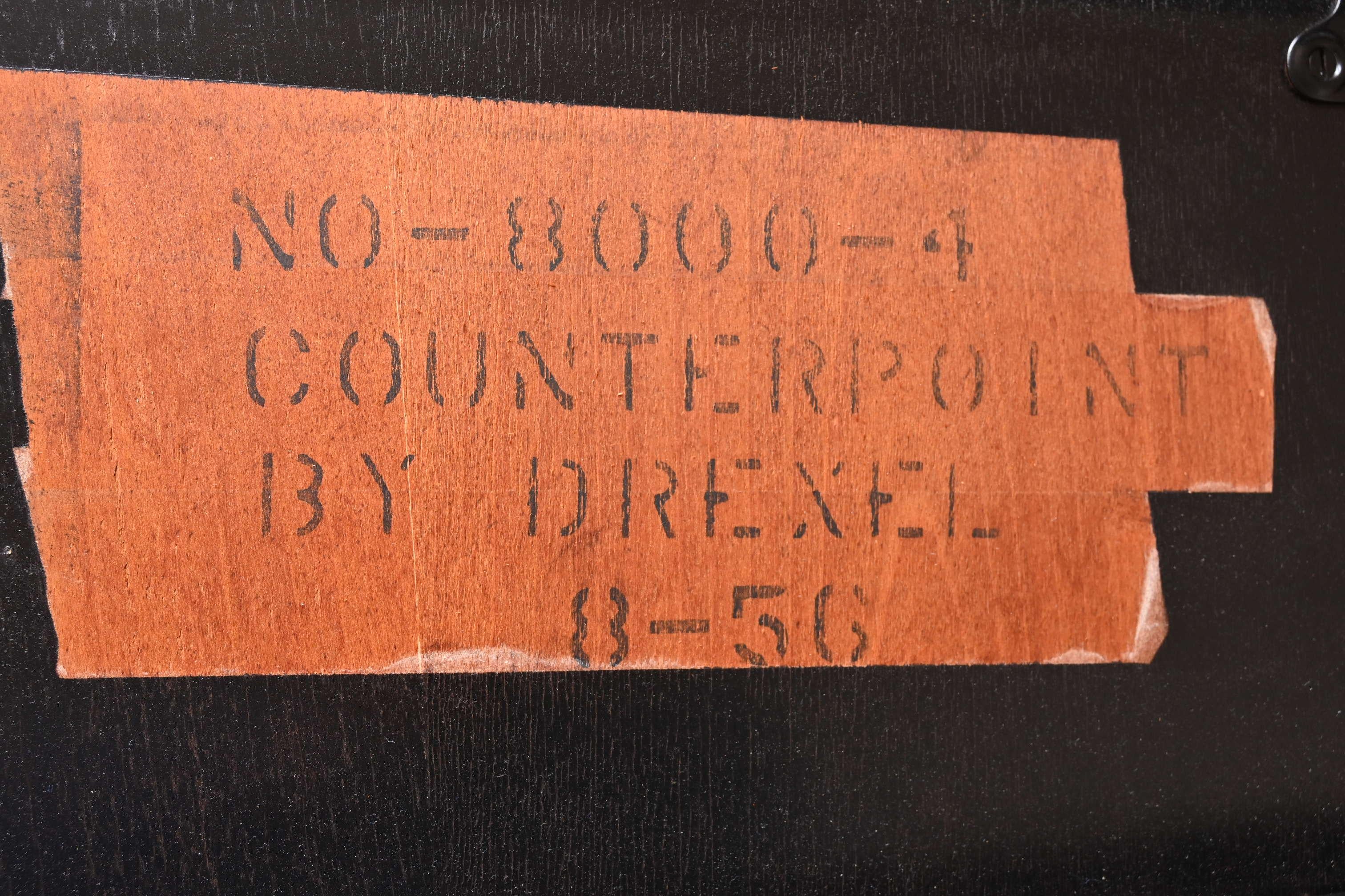Table de salle à manger en laque noire mi-siècle moderne de John Van Koert pour Drexel, 1956 en vente 9