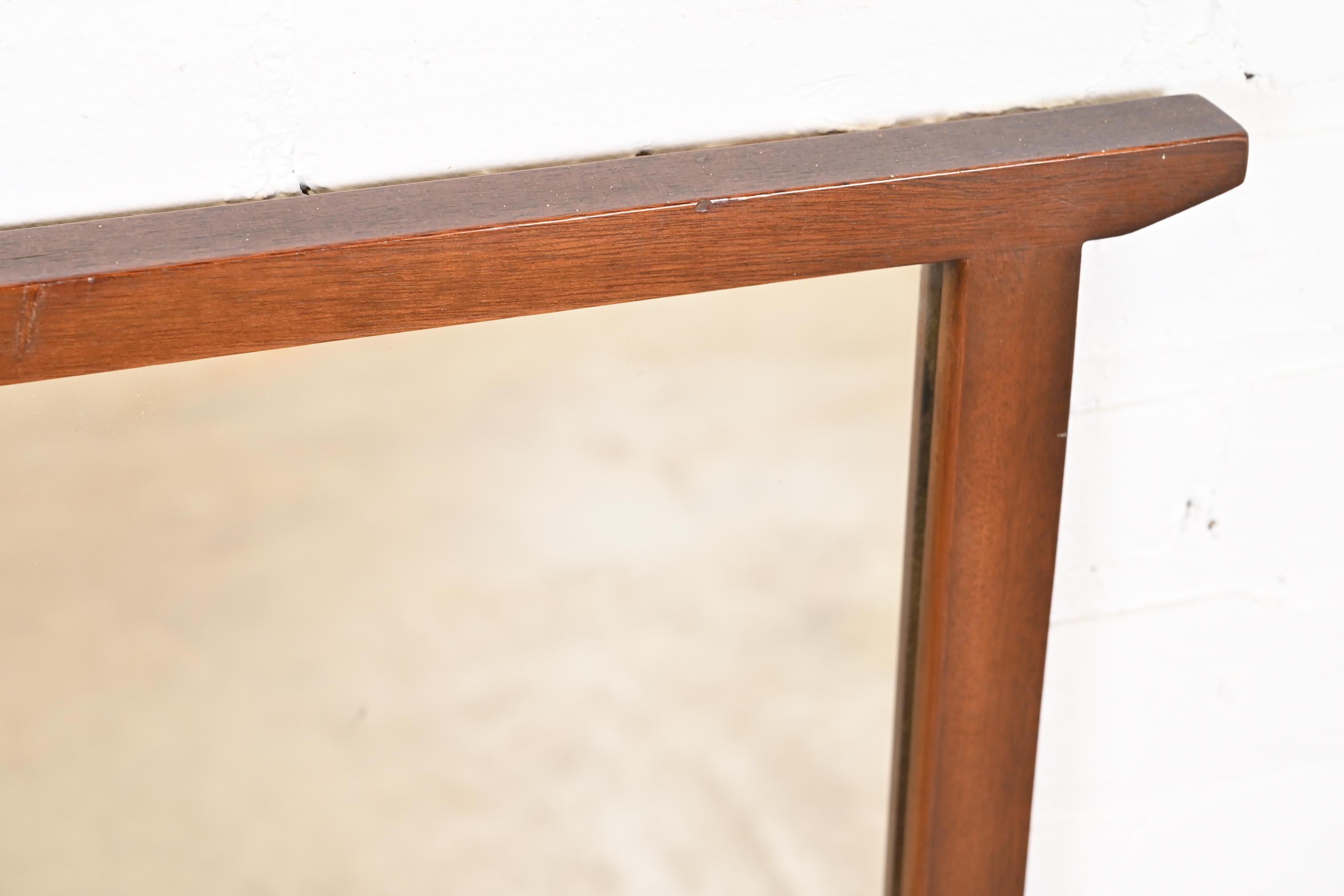 John Van Koert for Drexel Mid-Century Modern Sculpted Cherry Wood Wall Mirror 3