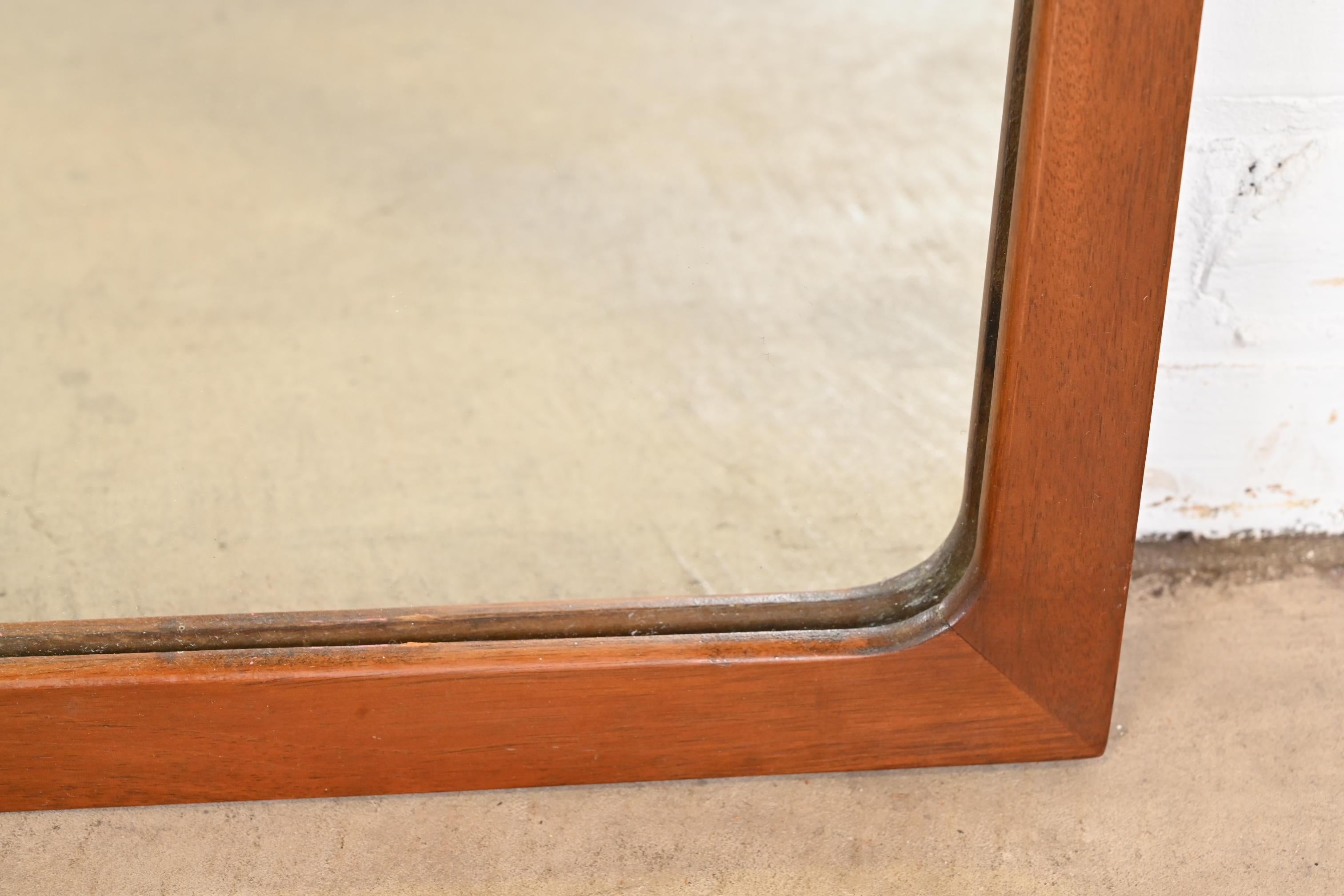 John Van Koert for Drexel Mid-Century Modern Sculpted Cherry Wood Wall Mirror 4