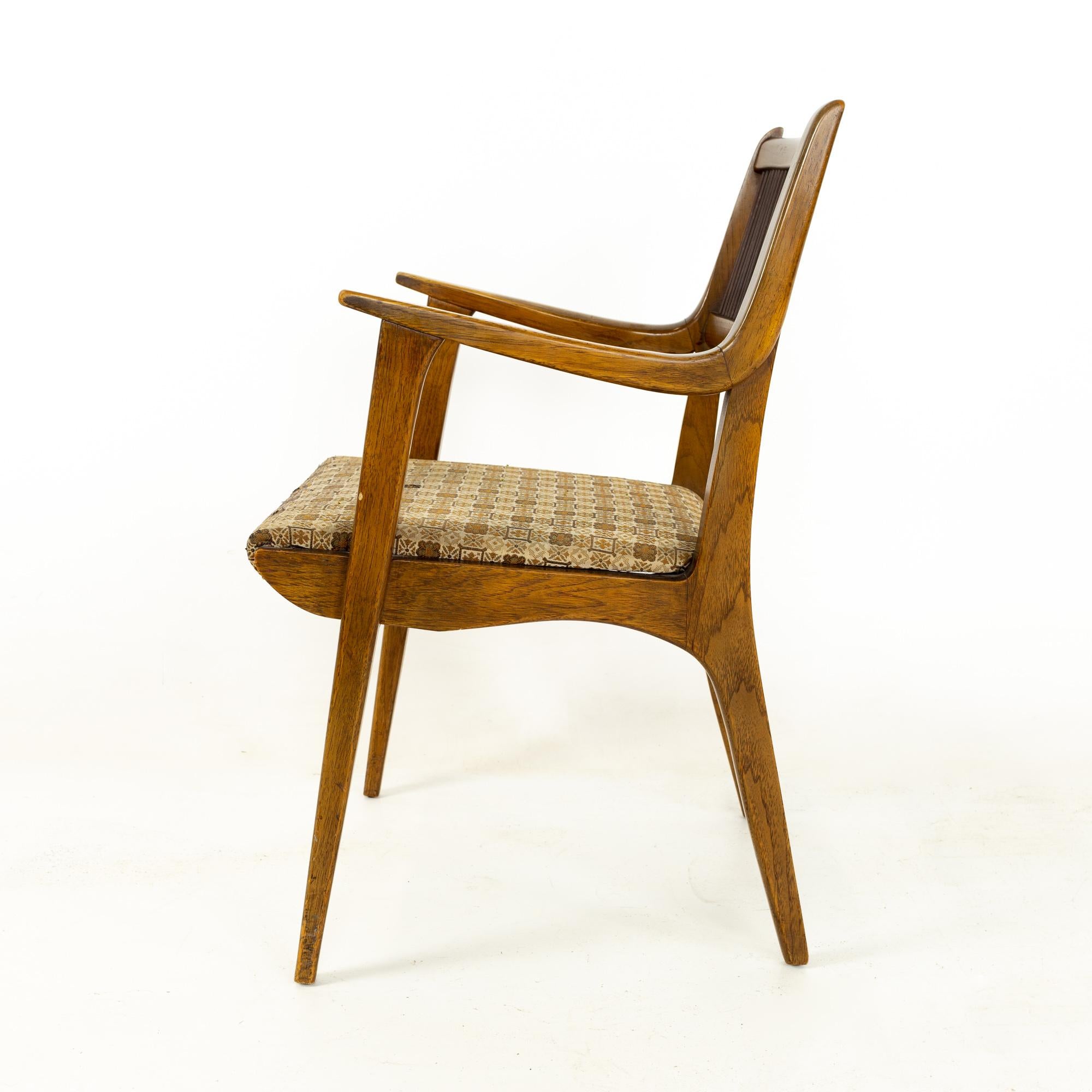 John Van Koert for Drexel Mid Century Profile Dining Chairs, Set of 6 1
