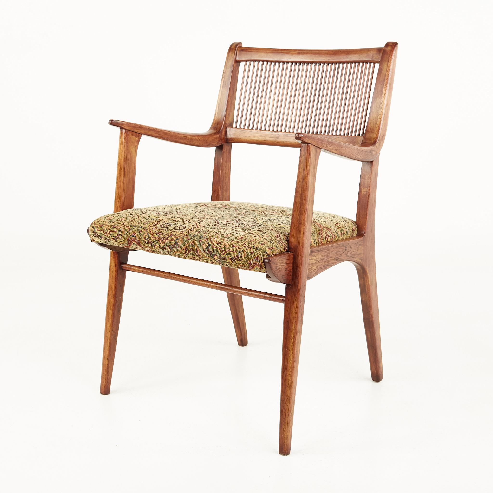 John Van Koert for Drexel Mid Century Walnut Dining Chairs, Set of 6  5