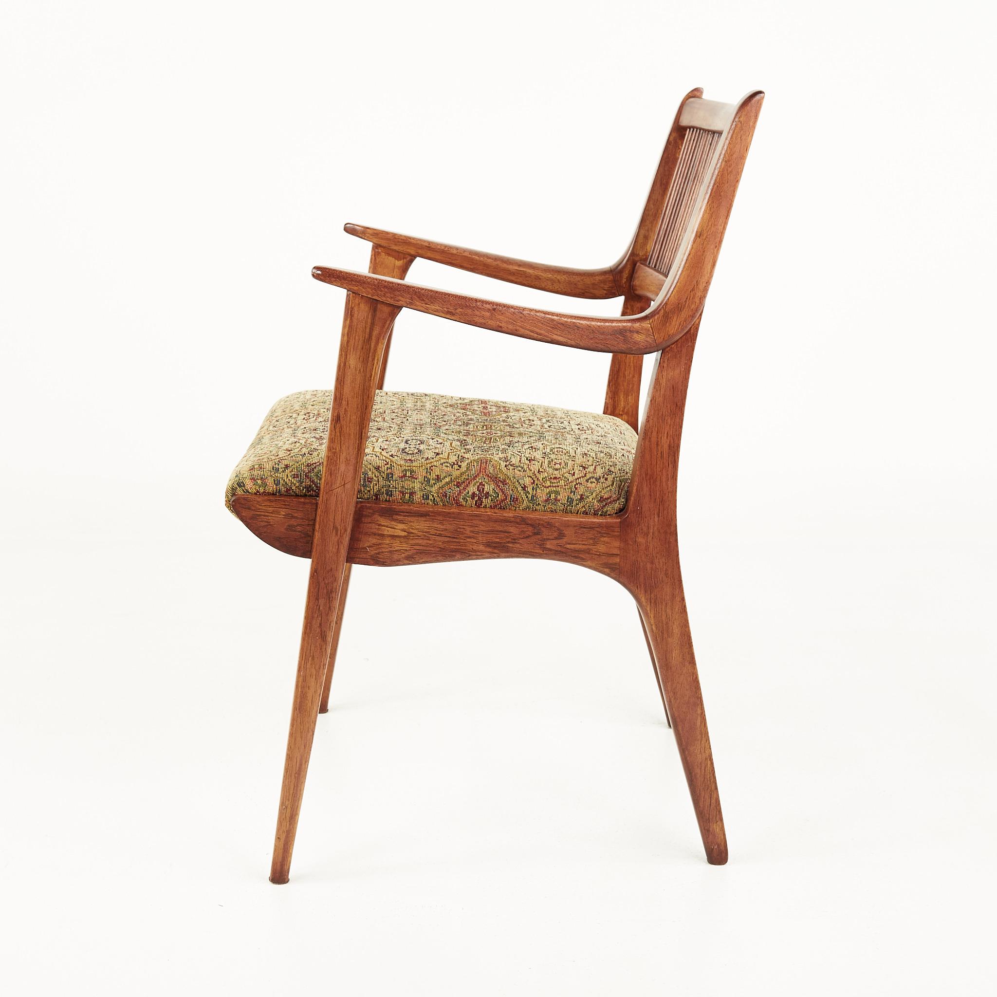 John Van Koert for Drexel Mid Century Walnut Dining Chairs, Set of 6  8