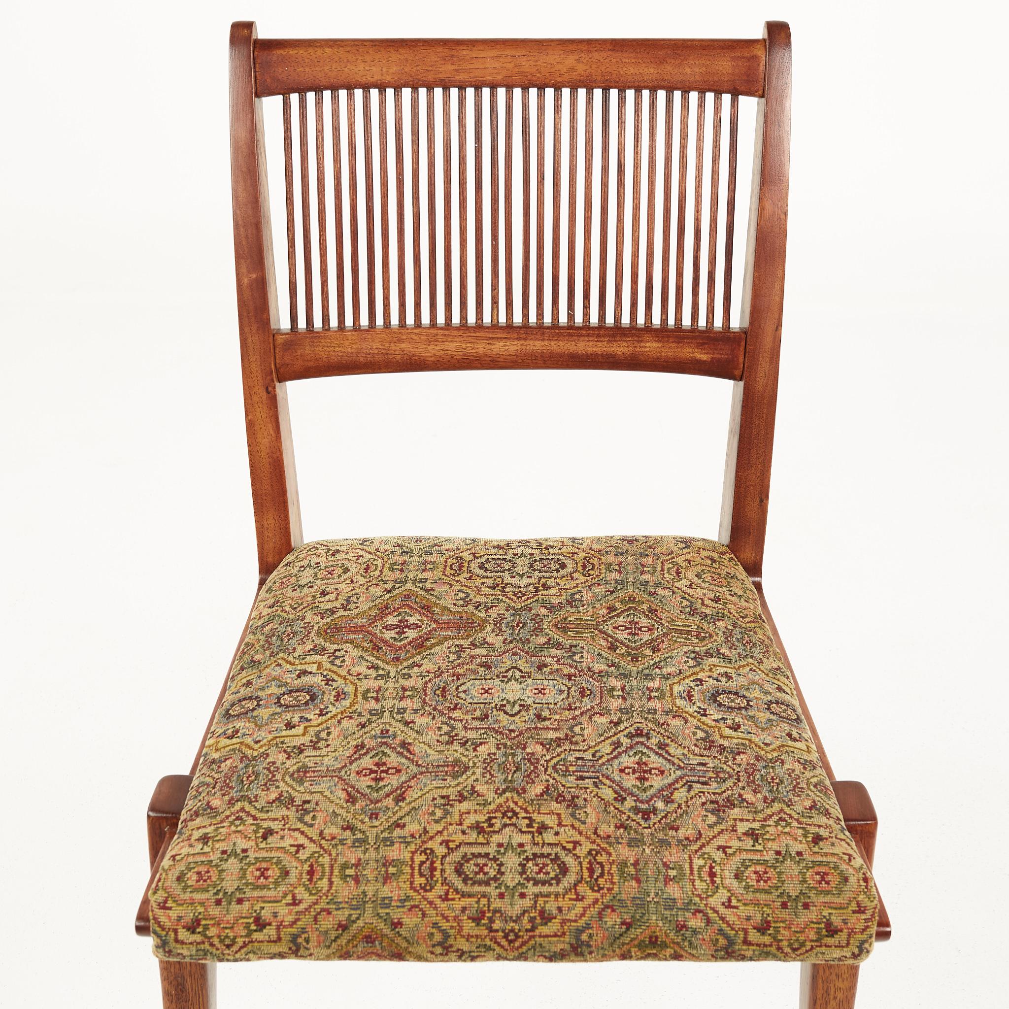 John Van Koert for Drexel Mid Century Walnut Dining Chairs, Set of 6  9
