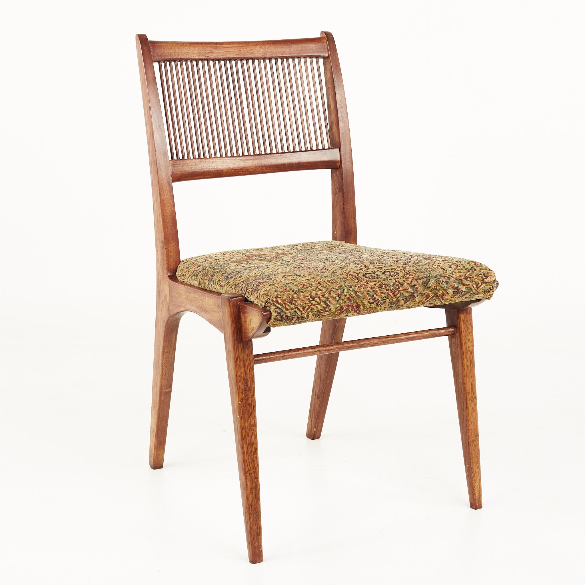 American John Van Koert for Drexel Mid Century Walnut Dining Chairs, Set of 6 