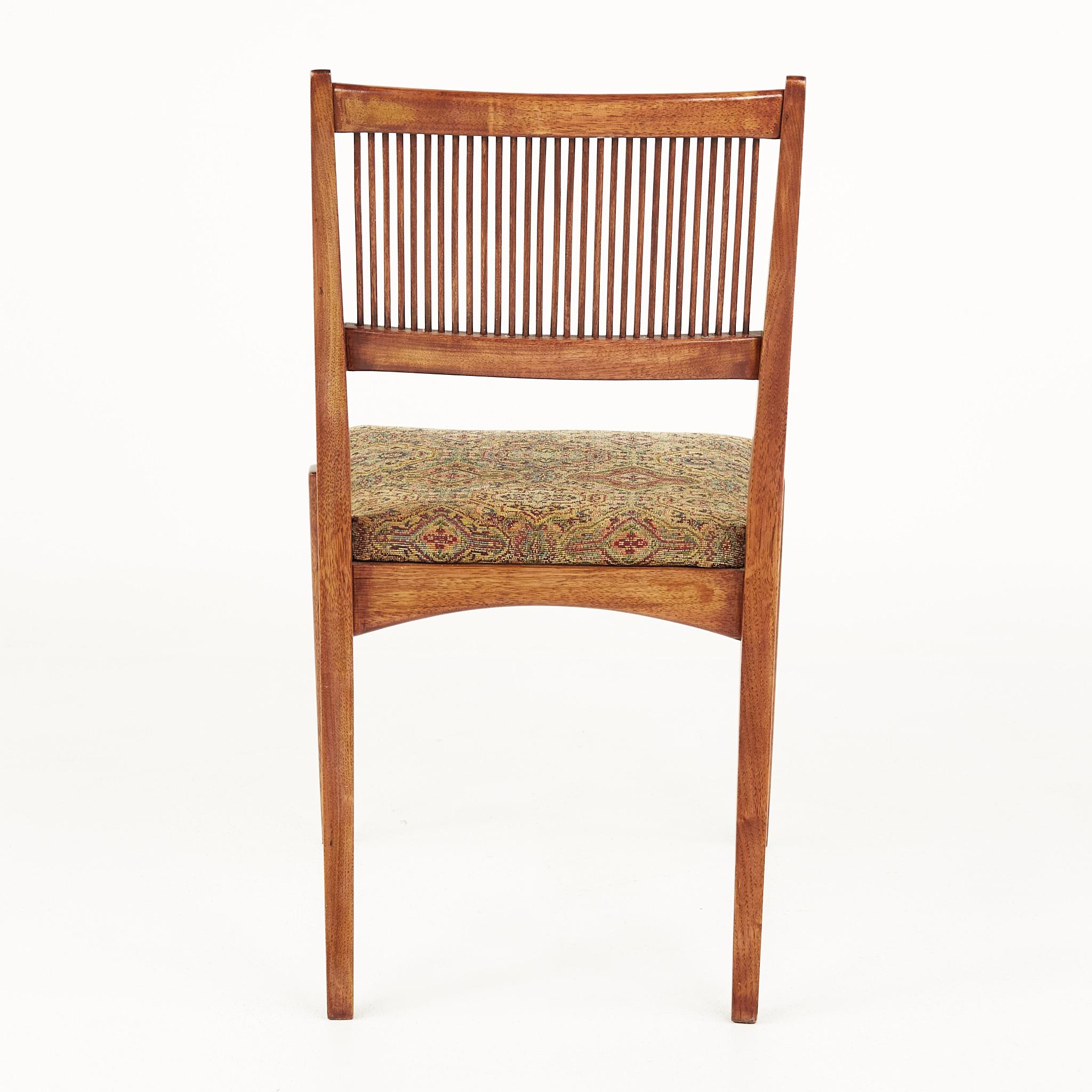 John Van Koert for Drexel Mid Century Walnut Dining Chairs, Set of 6  1