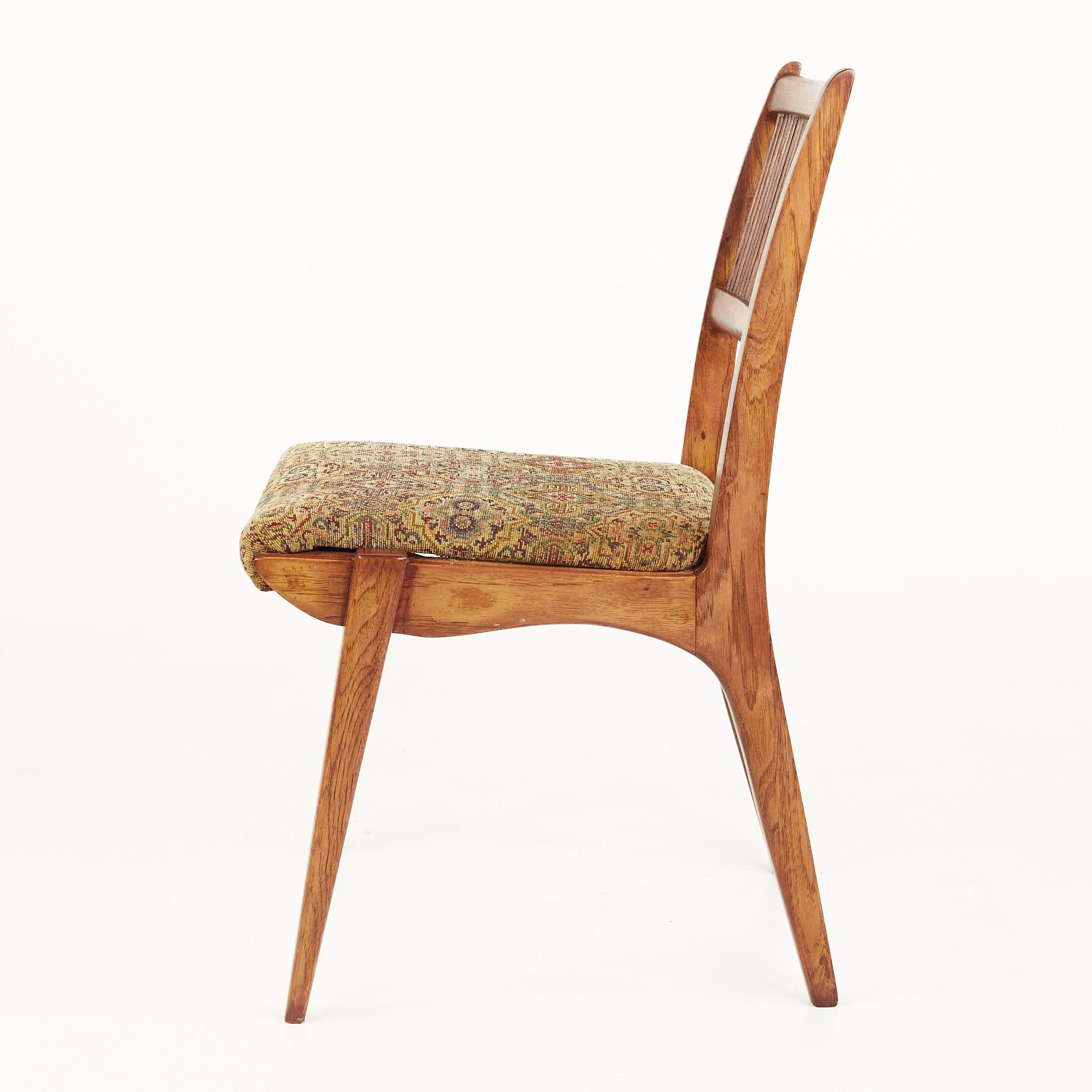 John Van Koert for Drexel Mid Century Walnut Dining Chairs, Set of 6  2