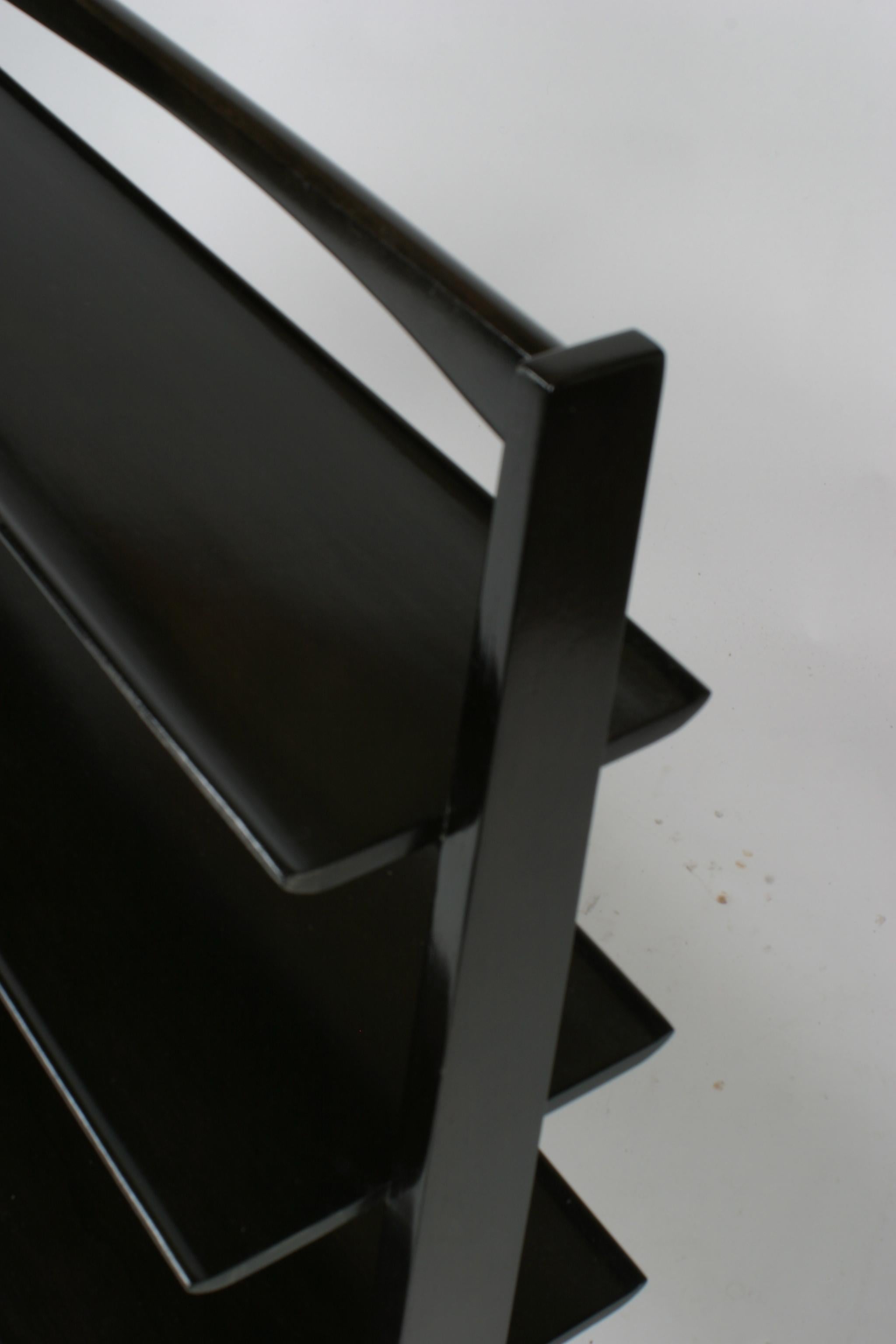 Stained John Van Koert for Drexel “Profile” Freestanding Pyramidal Bookcase in Espresso For Sale