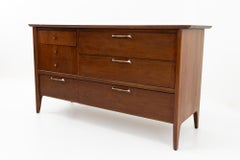 John Van Koert for Drexel Profile Mid Century 6 Drawer Lowboy Dresser