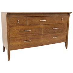 John Van Koert for Drexel Profile Mid Century 7 Drawer Lowboy Dresser