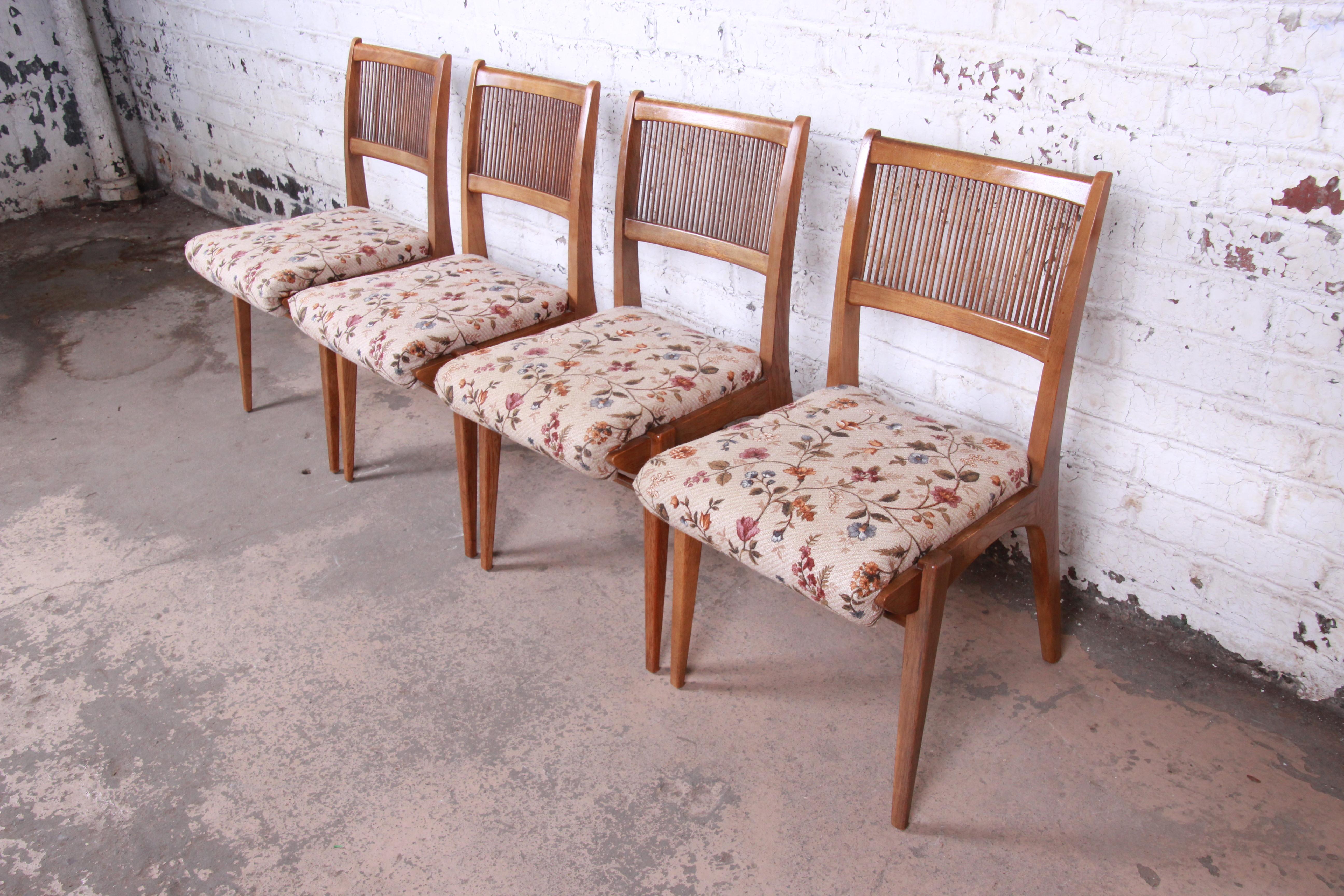 American John Van Koert for Drexel Profile Mid-Century Modern Dining Chairs, Set of Four