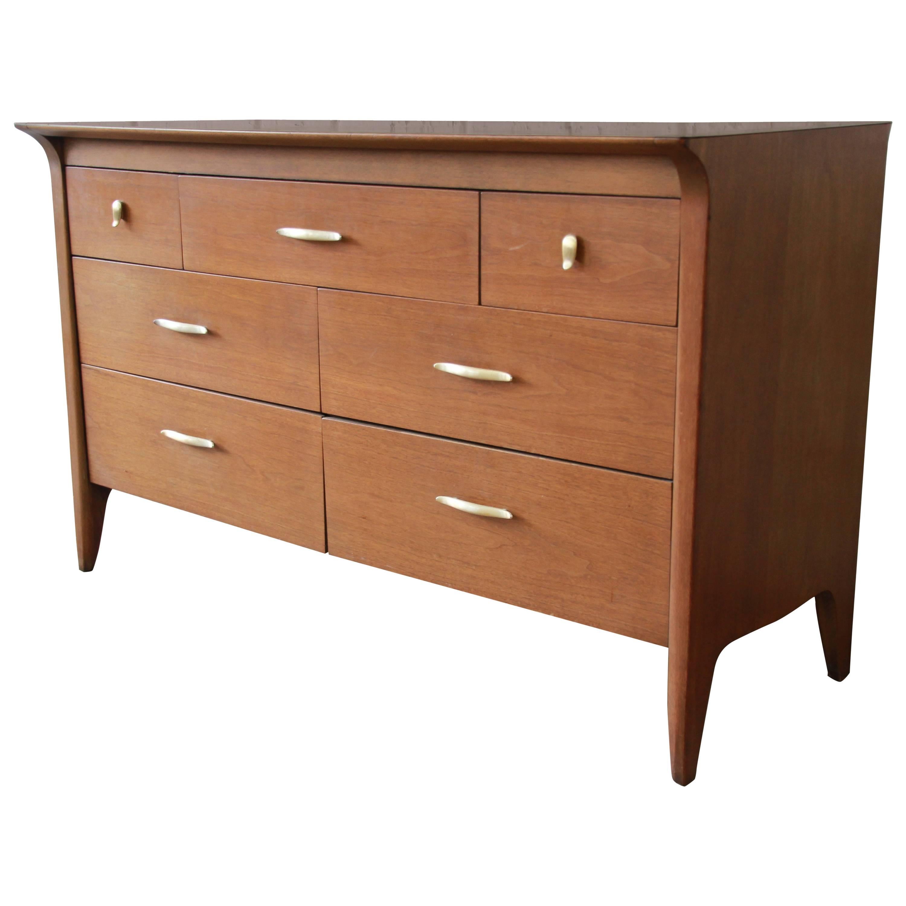 John Van Koert for Drexel Profile Mid-Century Modern Seven-Drawer Dresser