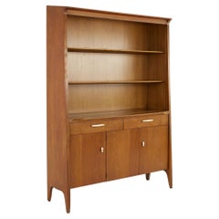 John Van Koert for Drexel Profile Mid Century Walnut China Cabinet