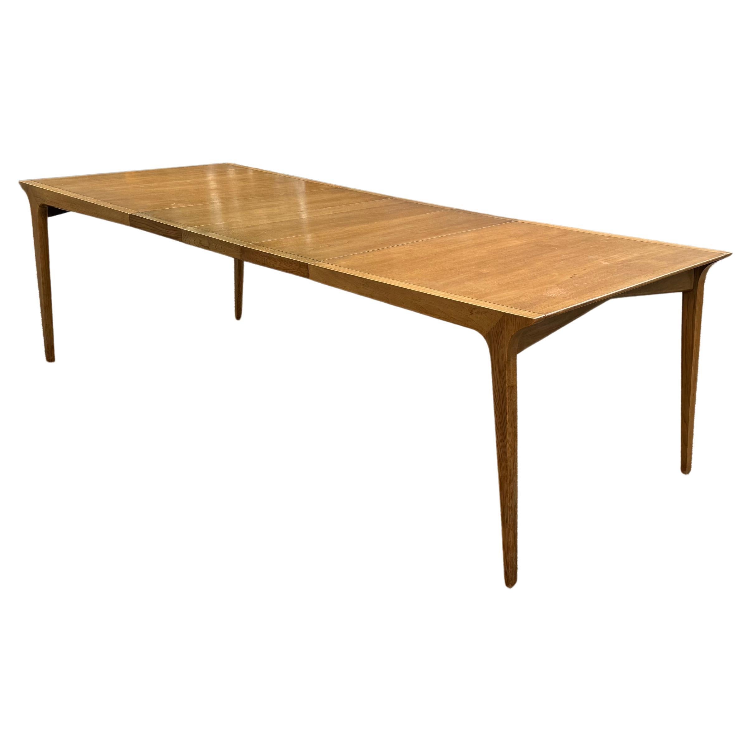 Mid-20th Century John Van Koert for Drexel - Profile -  Walnut Extension Dining Table - 3 Leaves  For Sale