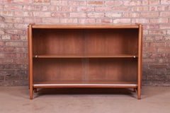 John Van Koert for Drexel Projection Mid-Century Modern Walnut Bookcase, 1960s