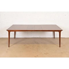 John Van Koert Mid-Century Modern Extension Dining Table, Newly Refinished