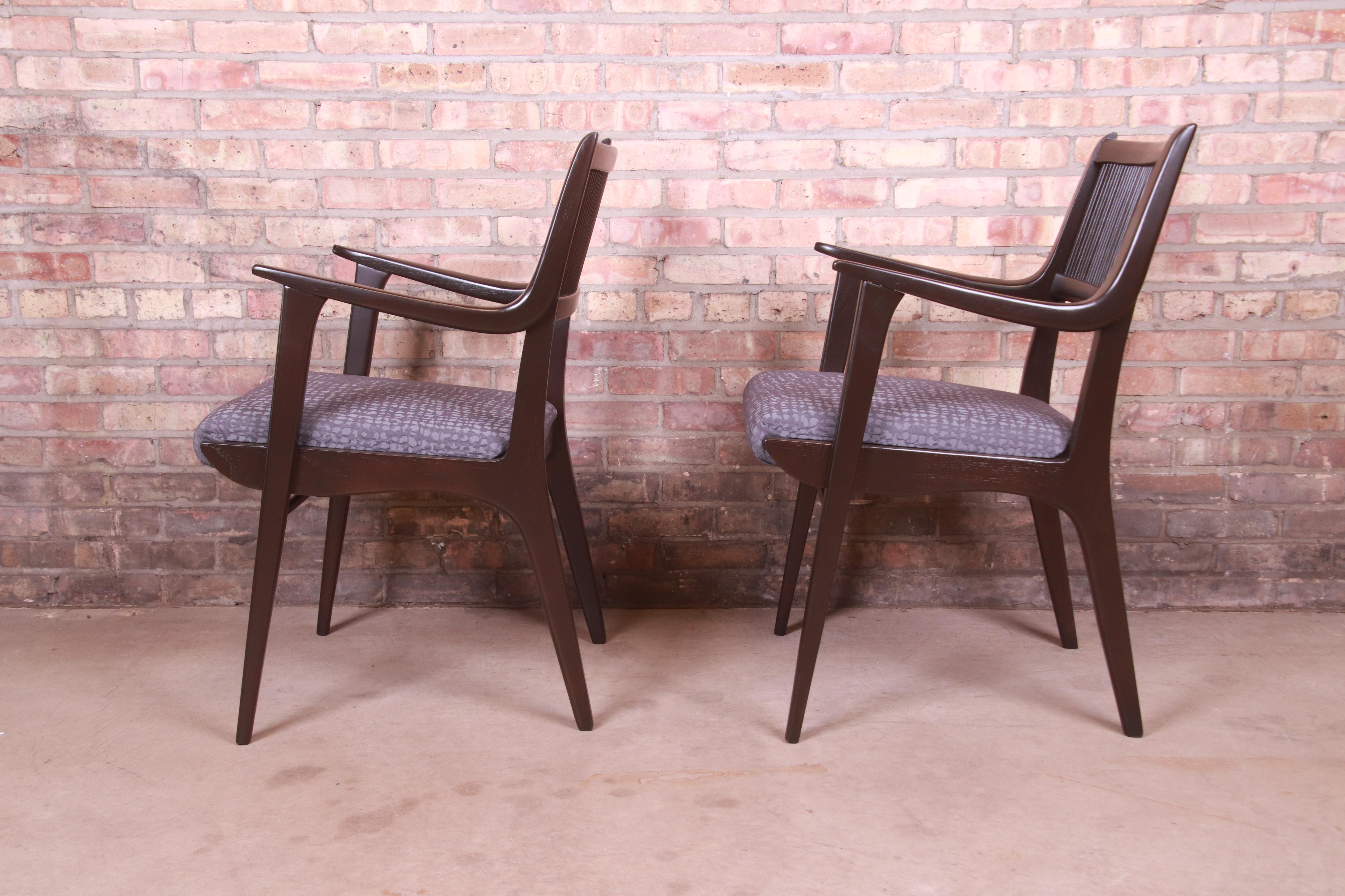 John Van Koert Mid-Century Modern Restored Walnut Dining Chairs, Set of Ten 4