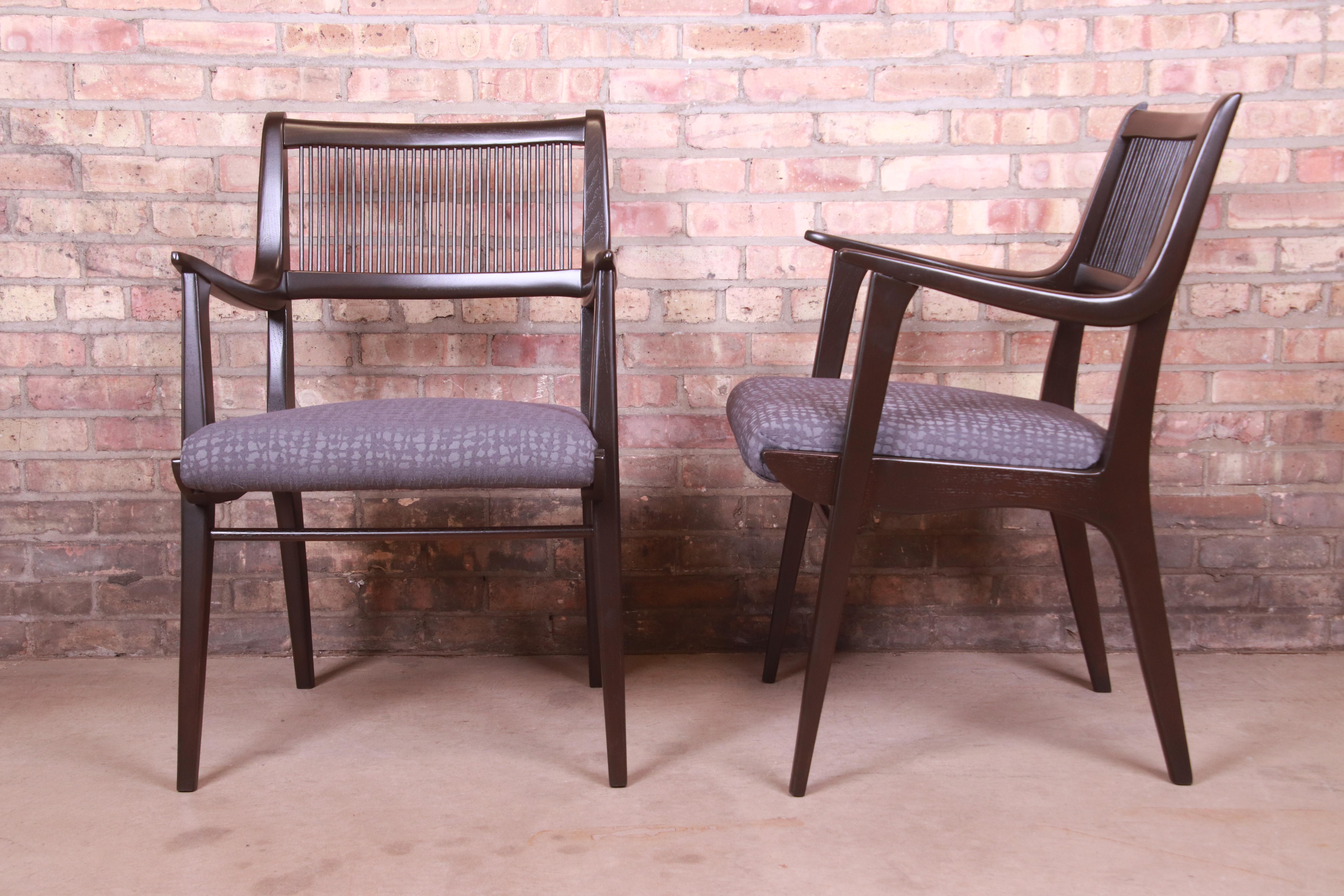 John Van Koert Mid-Century Modern Restored Walnut Dining Chairs, Set of Ten 2