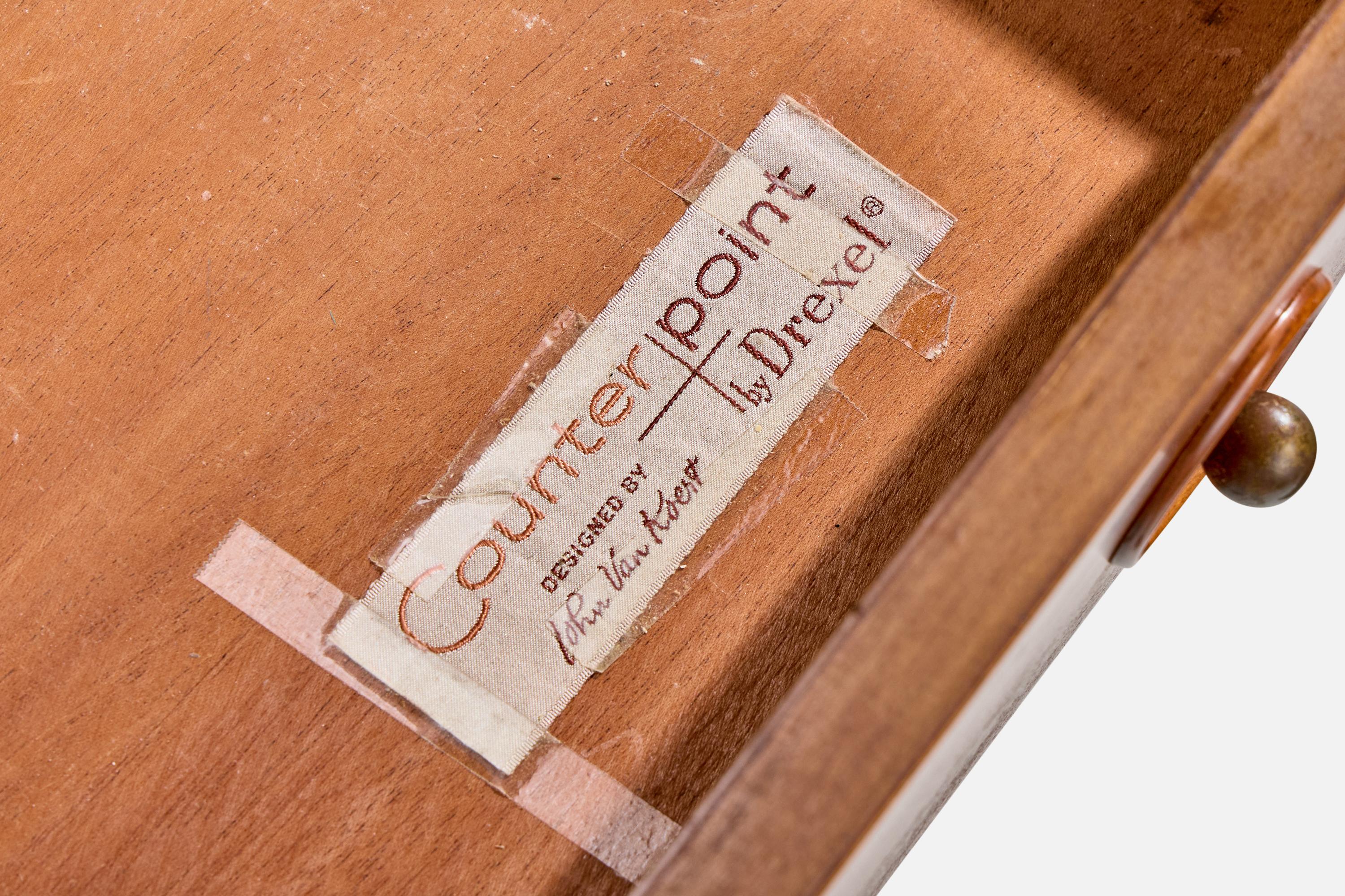 John Van Koert, tables de nuit, noyer, États-Unis, années 1950 en vente 3