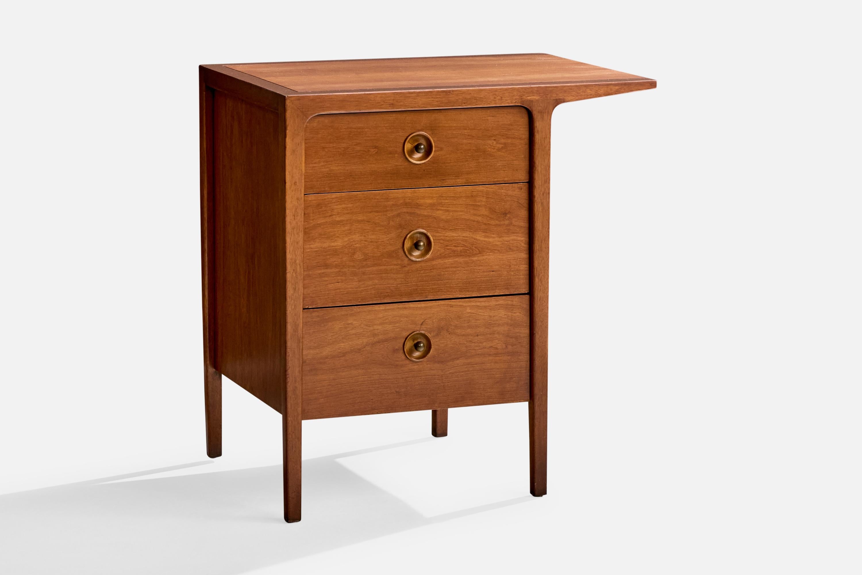 Américain John Van Koert, tables de nuit, noyer, États-Unis, années 1950 en vente