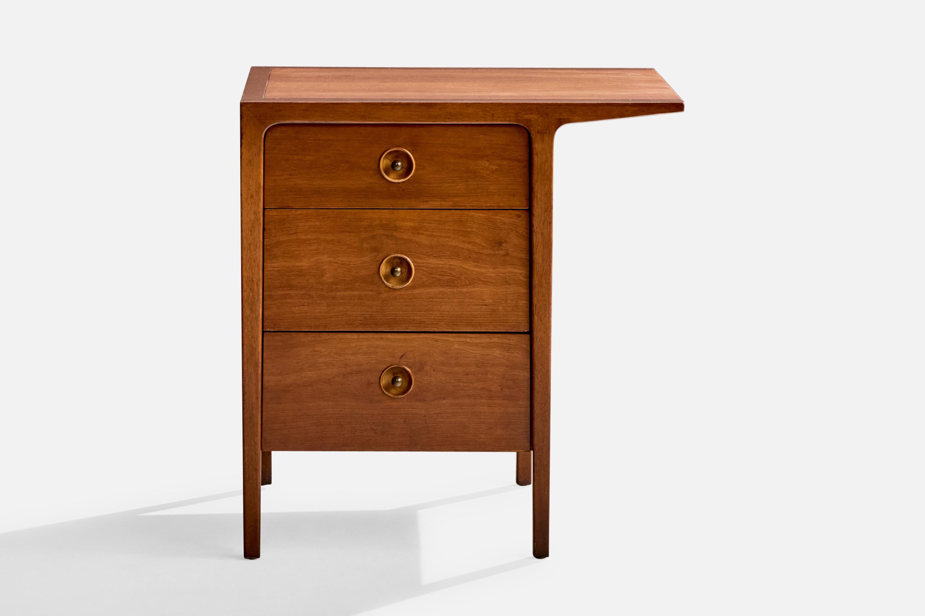 John Van Koert, tables de nuit, noyer, États-Unis, années 1950 Bon état - En vente à High Point, NC