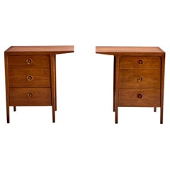 John Van Koert, Nightstands, Walnut, USA, 1950s