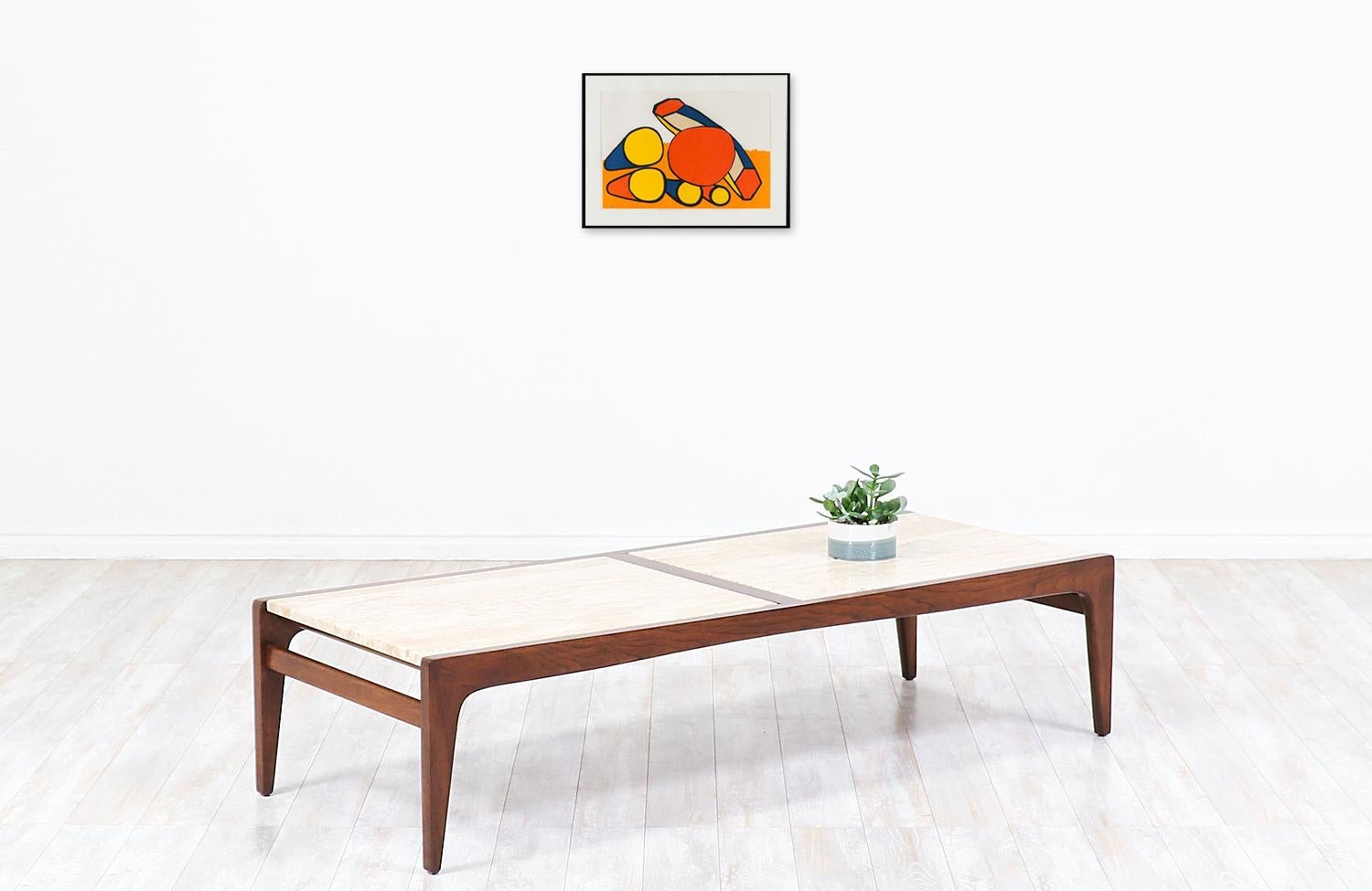 A stunning modern coffee table designed by John Van Koert in collaboration for Drexel's 
