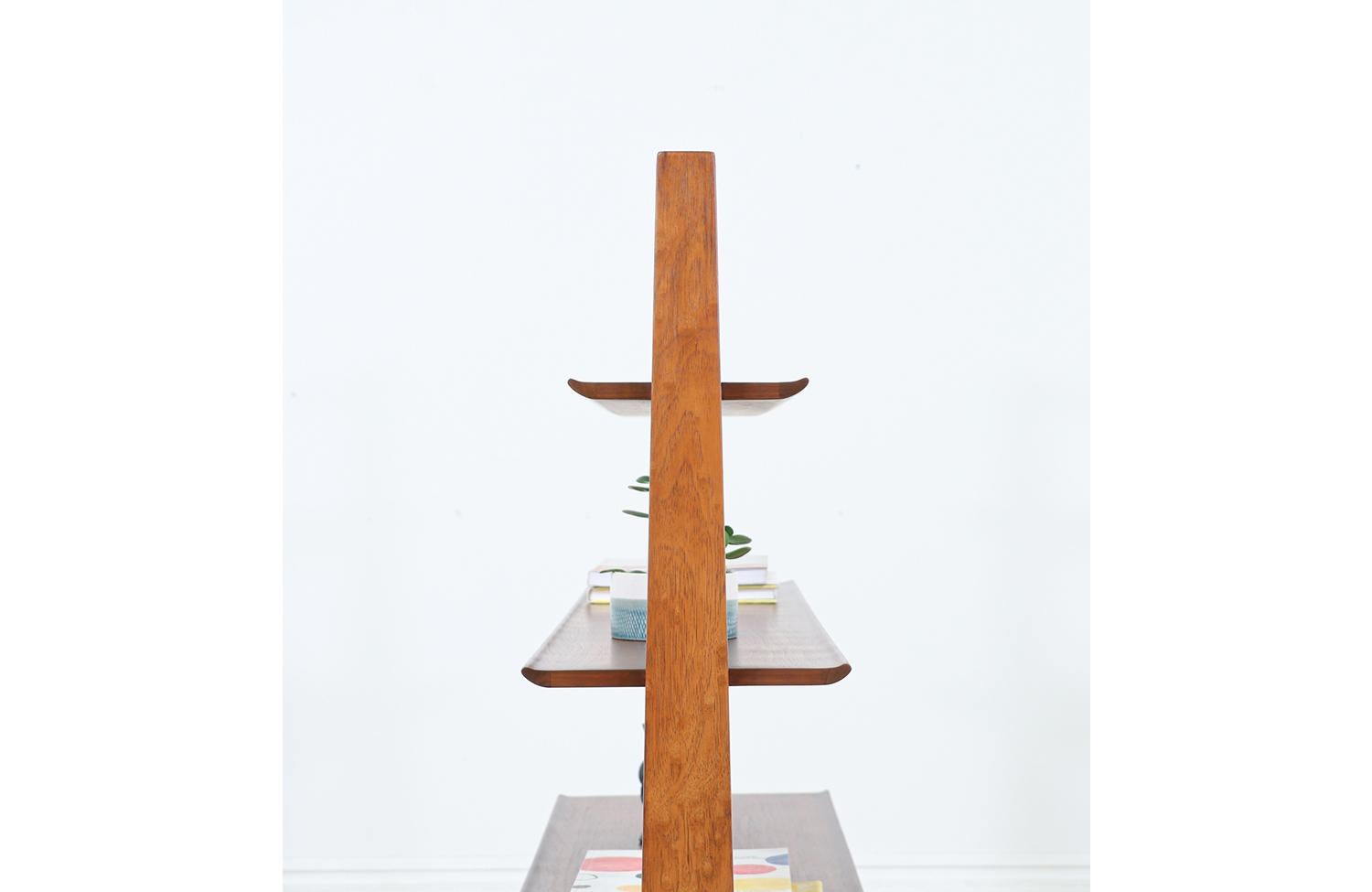 Mid-Century Modern John Van Koert “Profile” Pyramid Bookshelf for Drexel