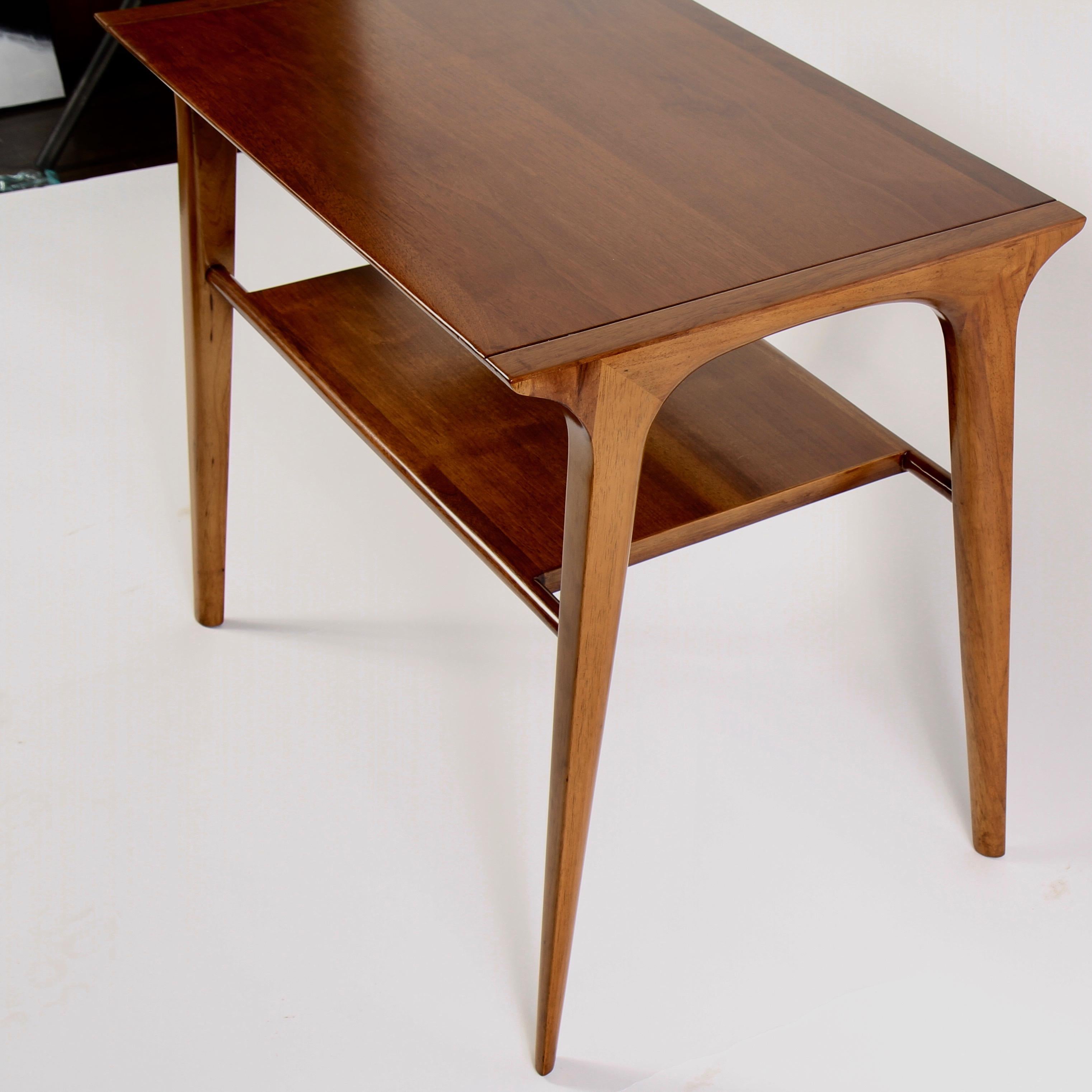 American John Van Koert “Profile” Two-Tiered Side Table for Drexel