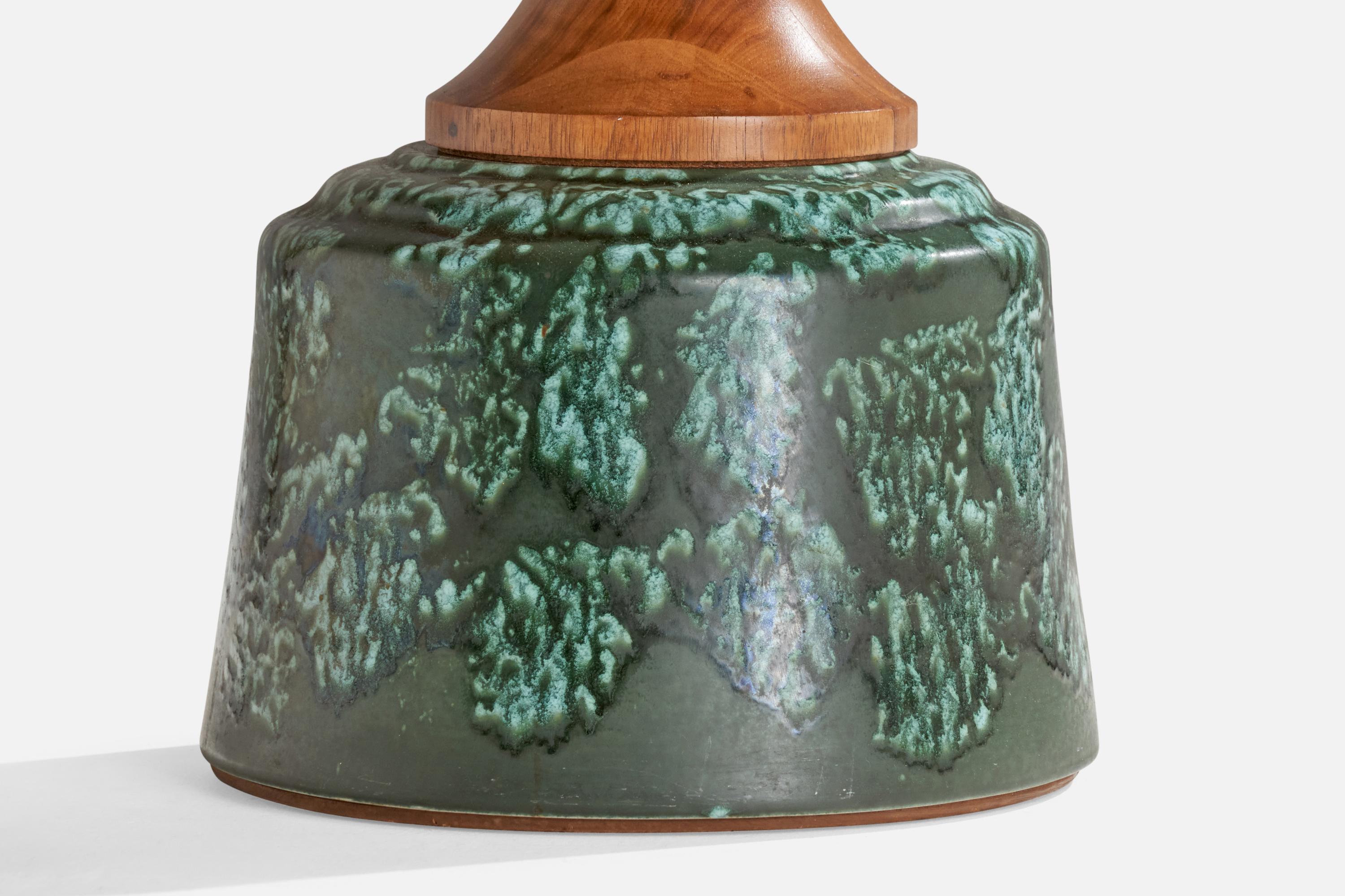 Mid-20th Century John Van Koert, Side Table, Walnut, Ceramic, USA, 1950s