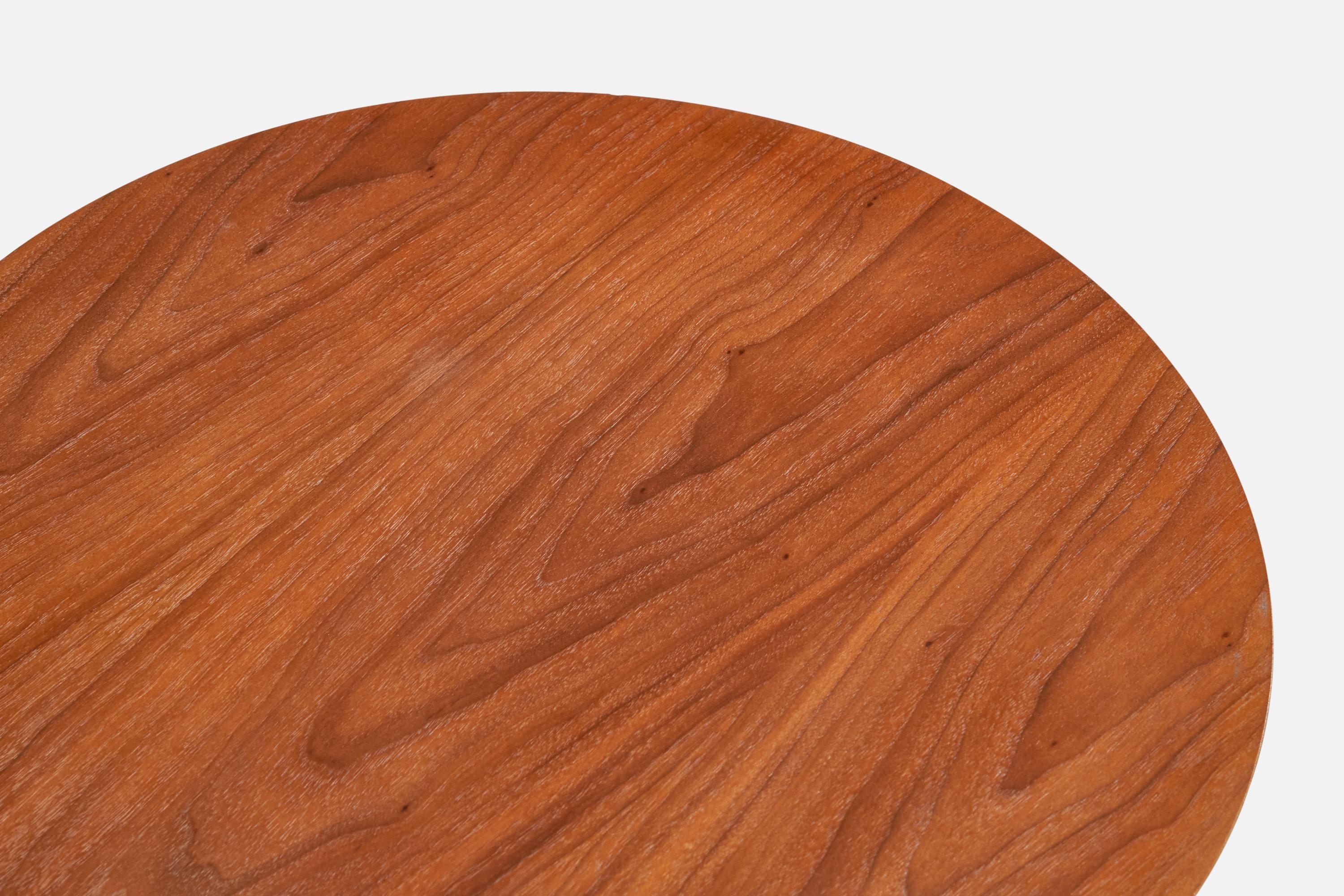 John Van Koert, Side Table, Walnut, Ceramic, USA, 1950s 1