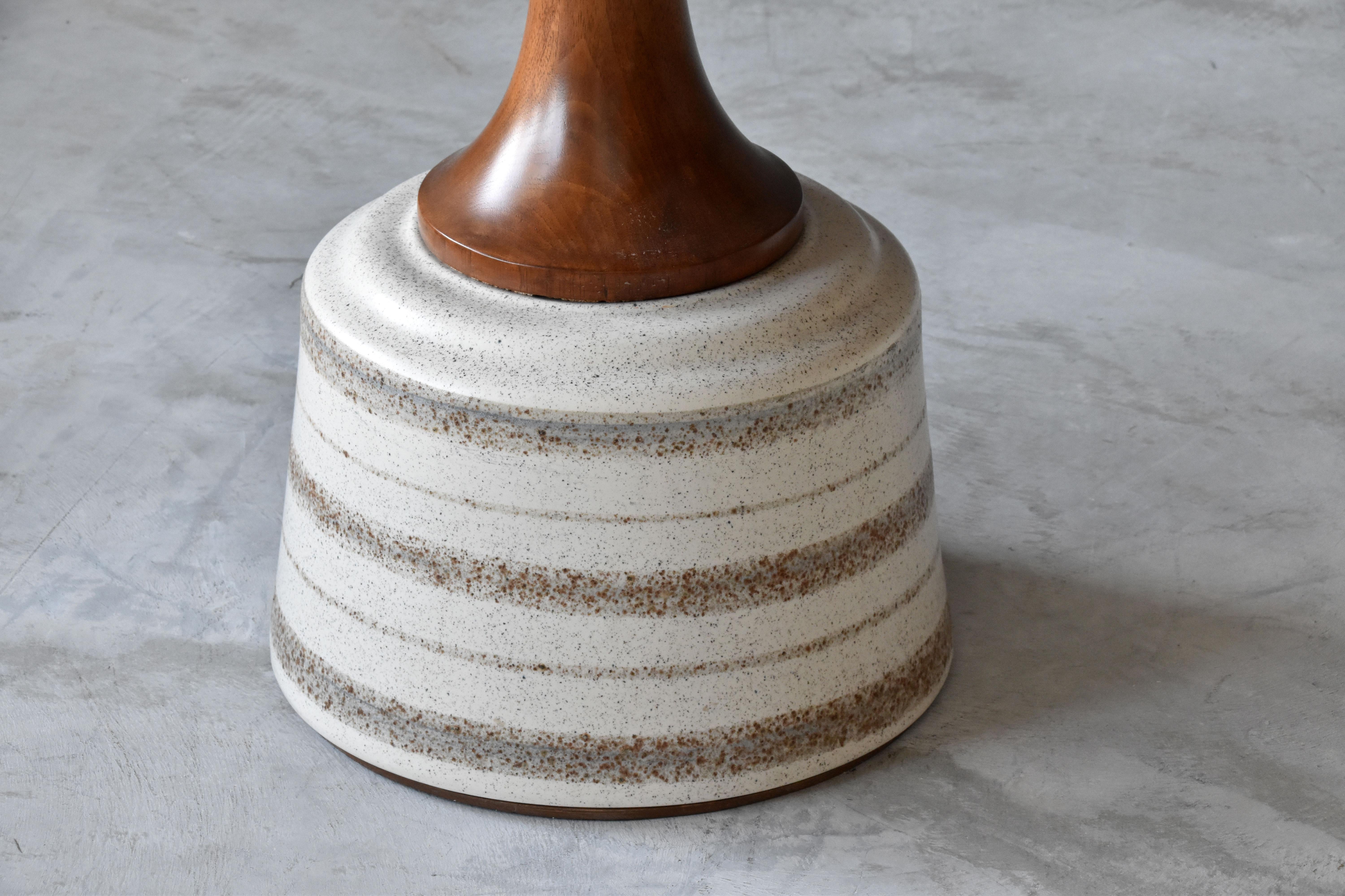Mid-Century Modern John Van Koert, Side Tables, Cherrywood, Glazed Ceramic, Drexel, America, 1956