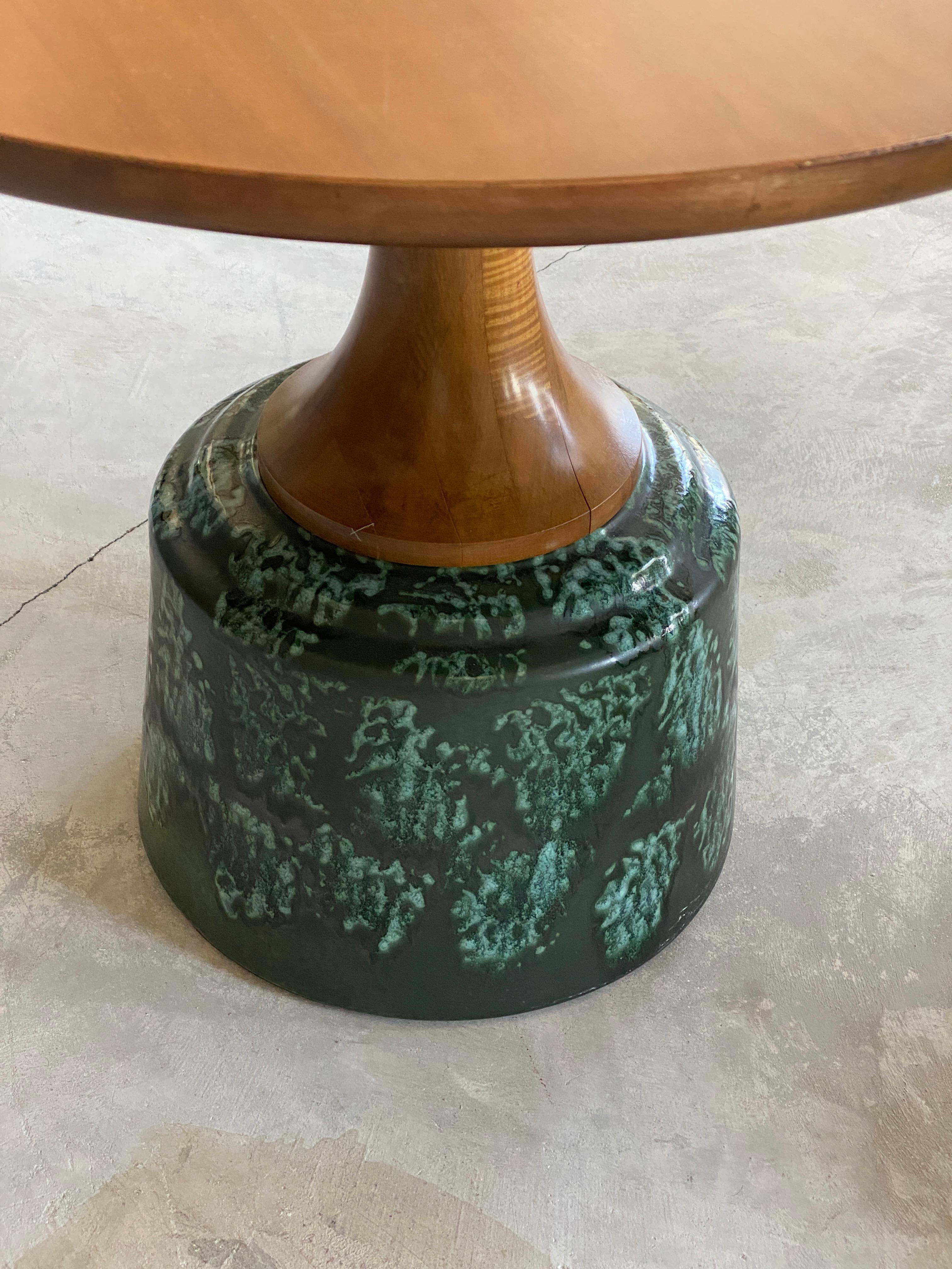 John Van Koert, Side Tables, Cherrywood, Glazed Ceramic, Drexel, America, 1956 2