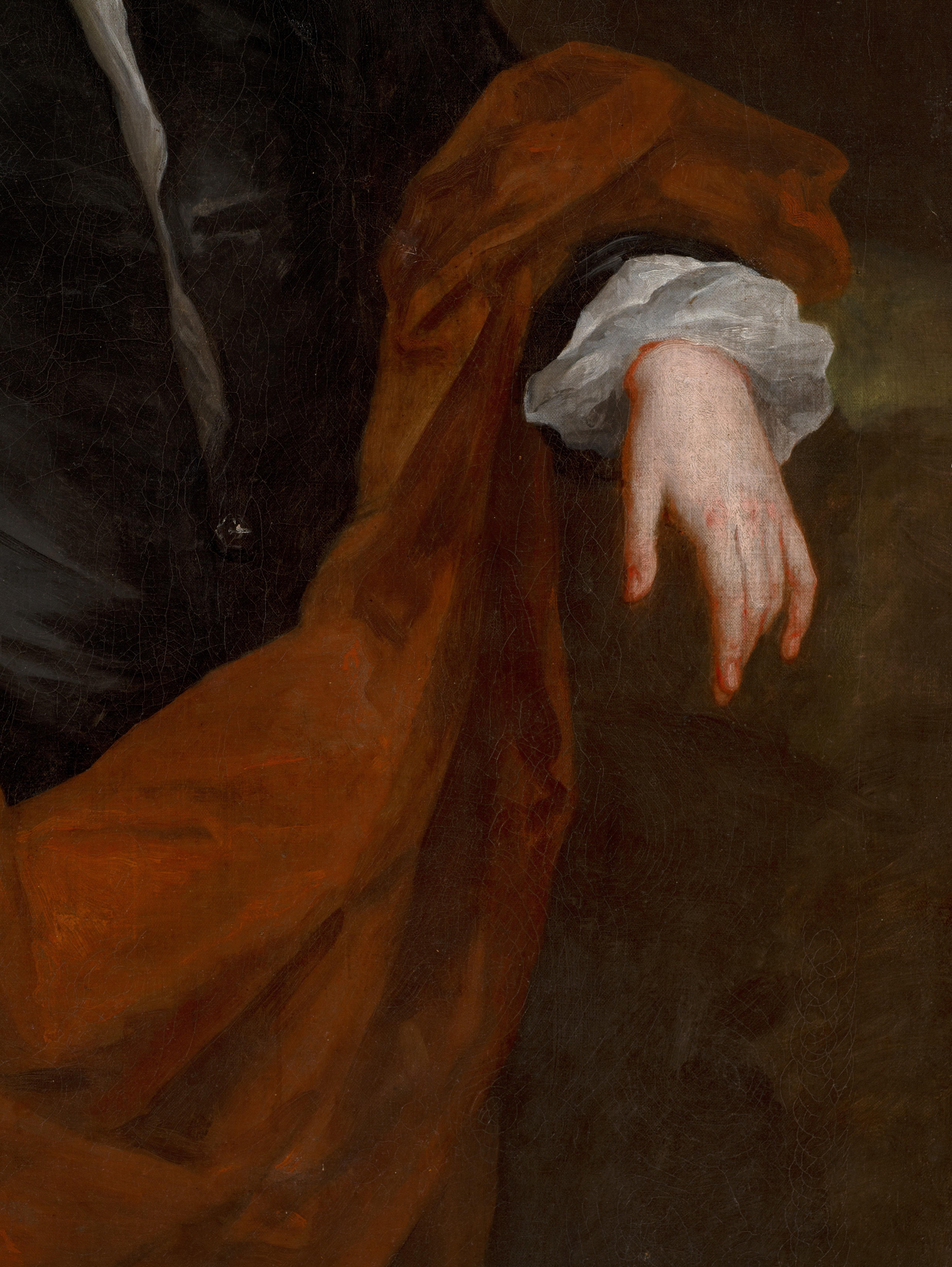 John Vanderbank (London 1694 - London 1739)
Portrait of an artistic Gentleman, c. 1720s 
Three-quarter-length, wearing a turban

Oil on canvas
125.5 x 101.7 cm.; (within frame) 145.6 x 121.2 cm. 

Provenance:
The Milbanke baronets of Halnaby Hall,