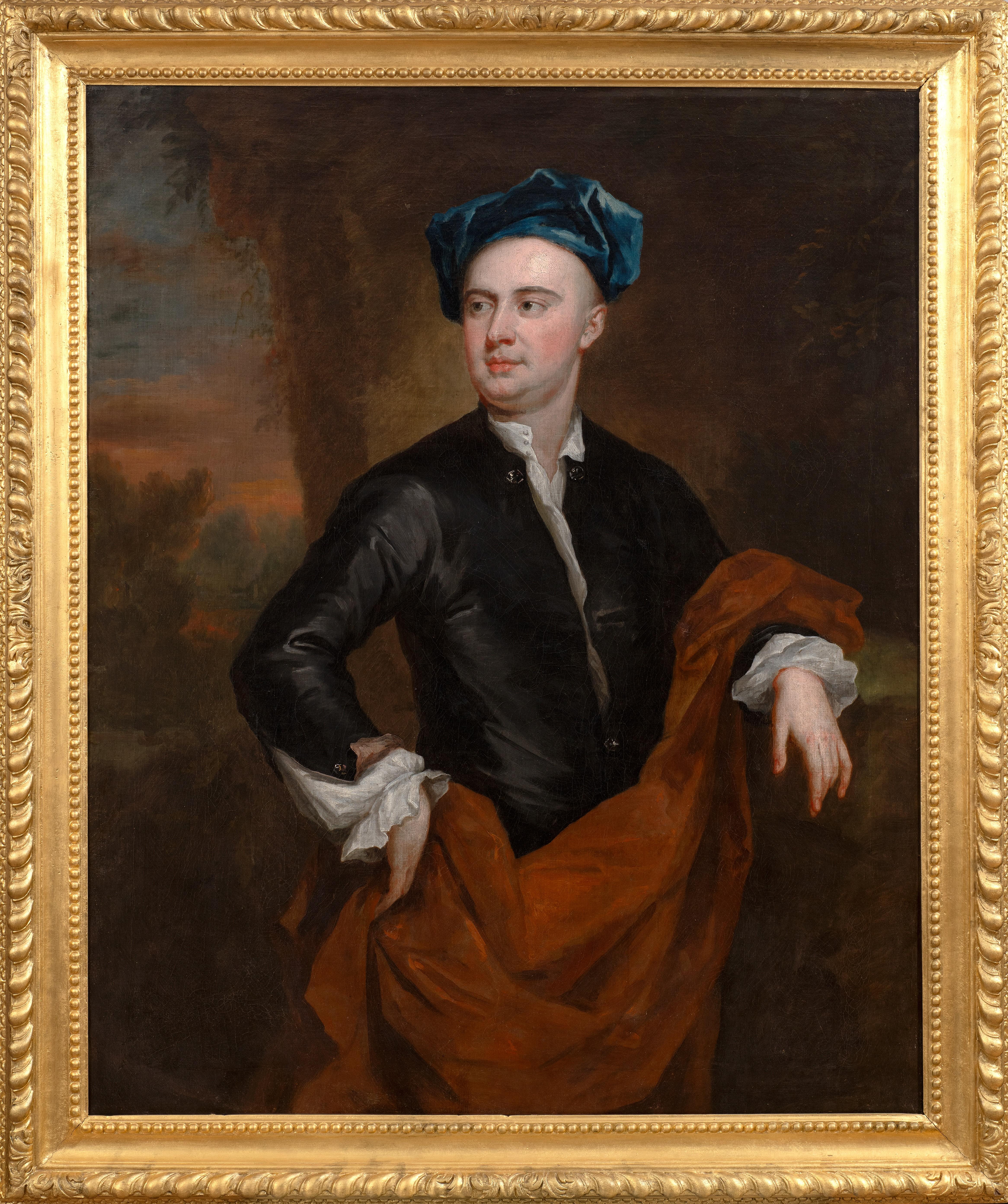 John Vanderbank Portrait Painting - Portrait of an artistic Gentleman, c. 1720s