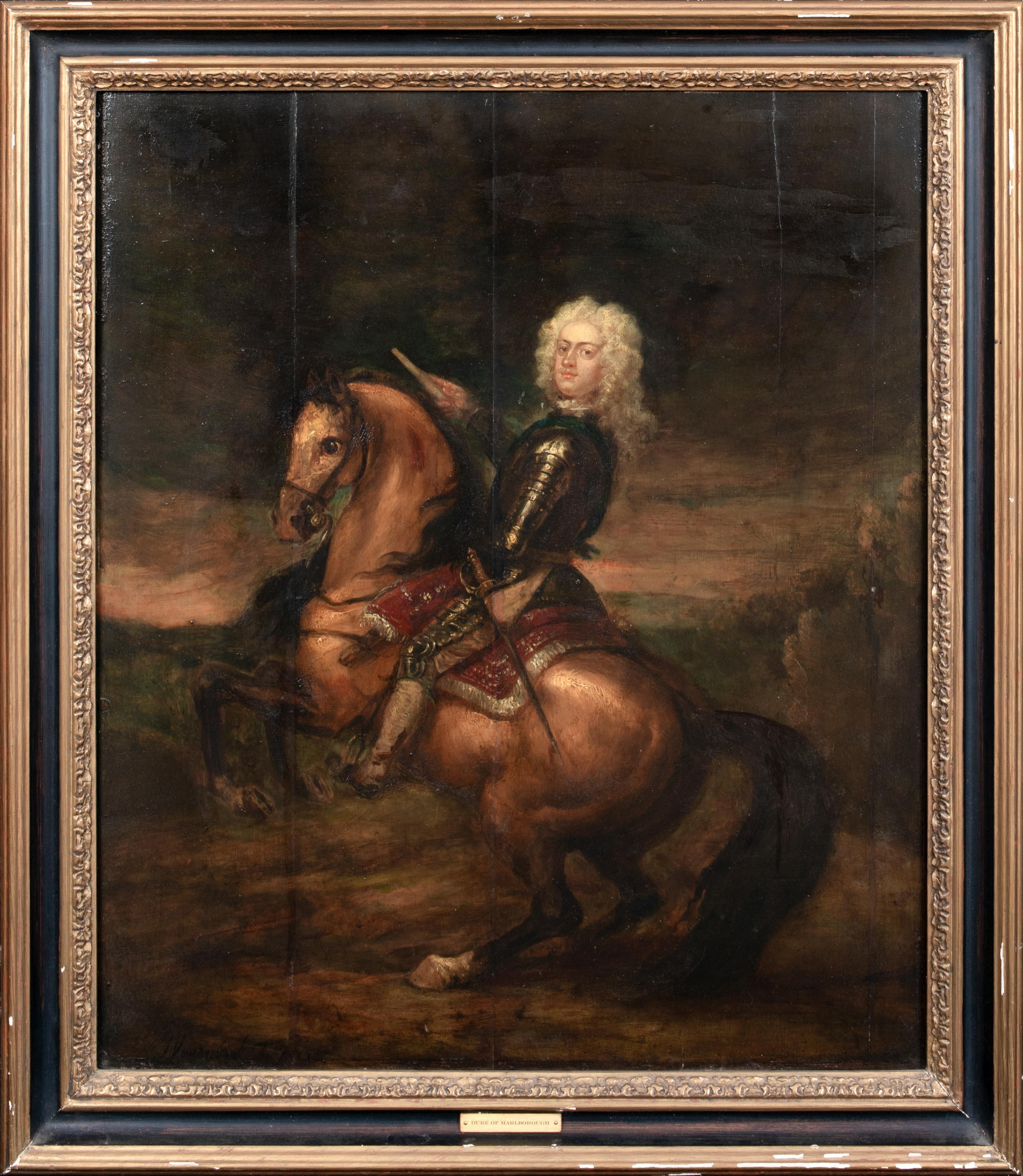 John Vanderbank Portrait Painting - Portrait Of General John Churchill, Duke Of Marlborough The Battle Of Ramillies
