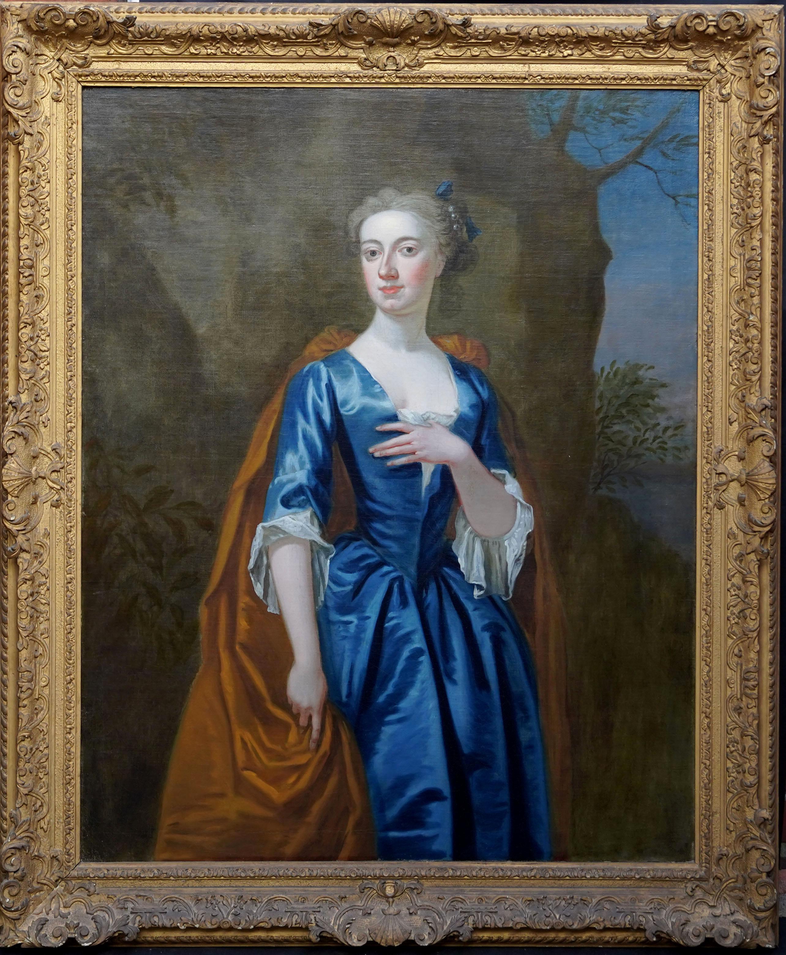 Portrait of Mrs James Hoste  - British 18th century art portrait oil painting  For Sale 8
