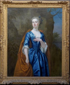 Portrait of Mrs James Hoste  - British 18th century art portrait oil painting 