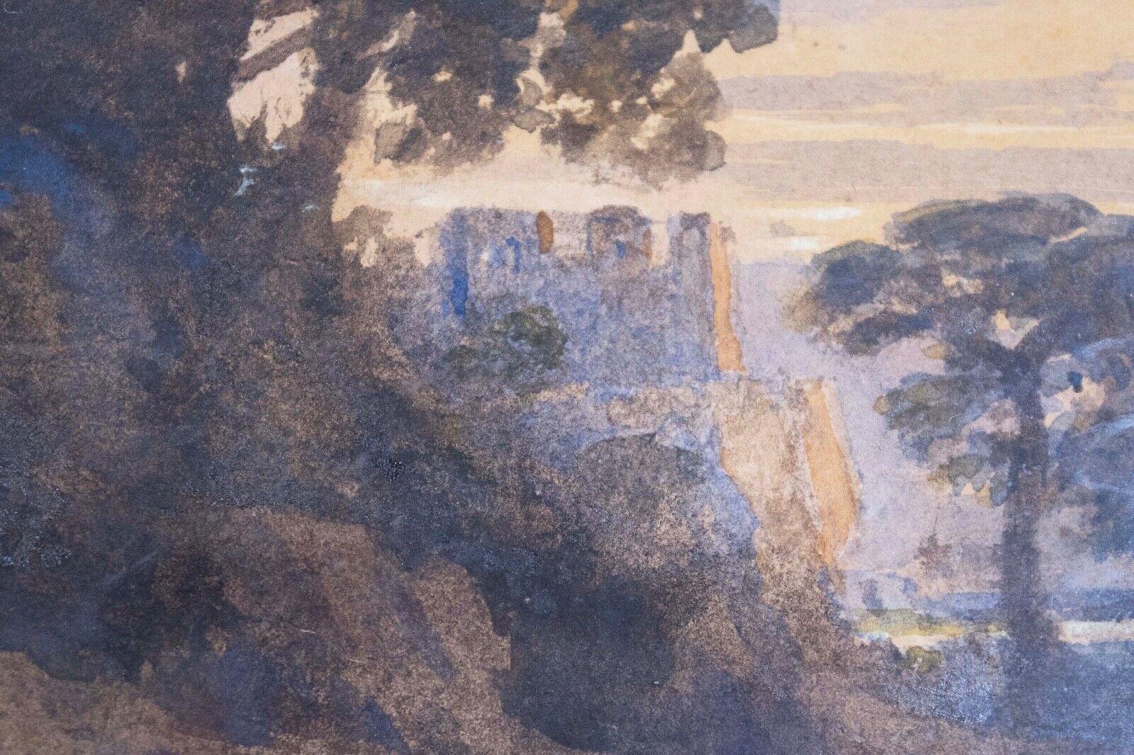 Papier John Varley Aquarelle ancienne sur papier, paysage anglais, encadrée, années 1800 en vente