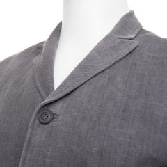 Giacca grigia JOHN VARVATOS 2015 con revers a tacca alta, bottoni testurizzati, taglia EU44 XS