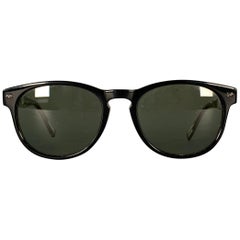 JOHN VARVATOS Gafas de sol cuadradas con montura completa de acetato beige negro