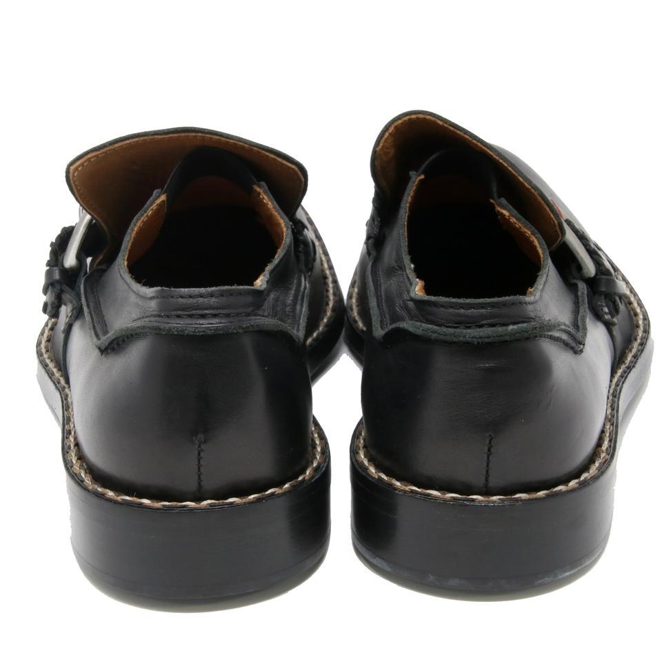 Men's John Varvatos Black Classic Single Buckle Strap Leather Formal Elastic Shoes For Sale
