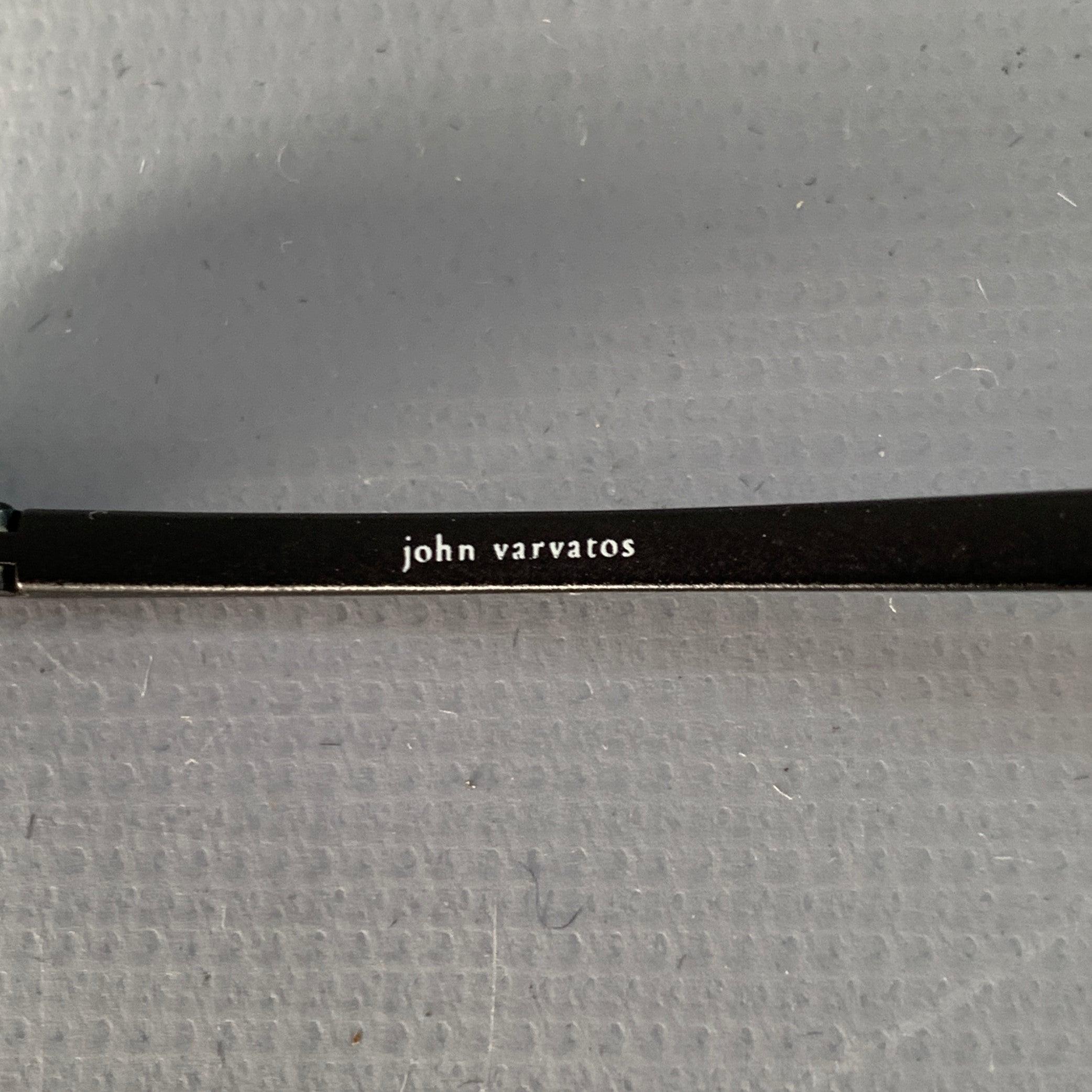 JOHN VARVATOS Schwarze Navigator-Sonnenbrille aus Gunmetal-Metall im Angebot 2