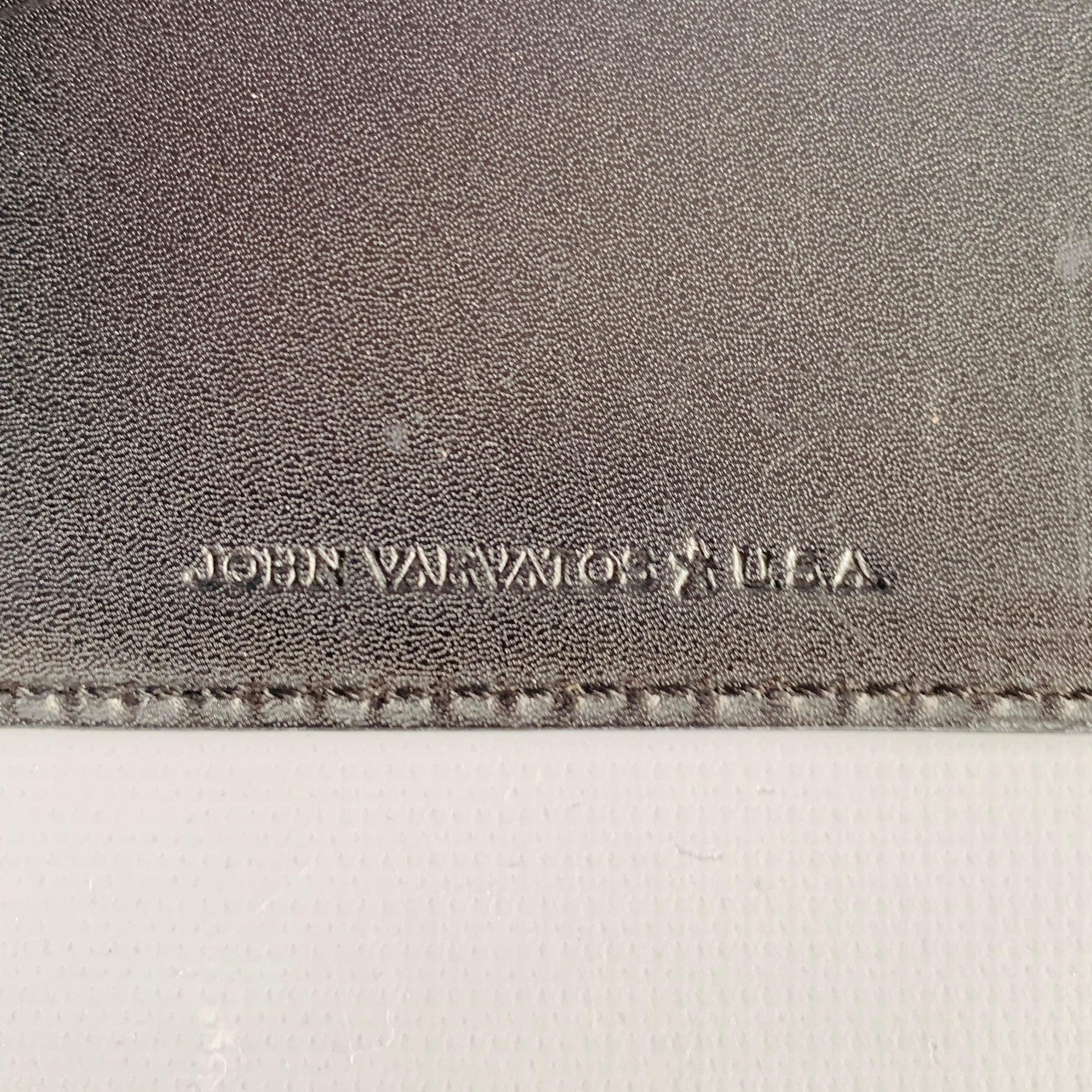 JOHN VARVATOS Black Leather Bifold Wallet 1