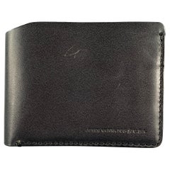 JOHN VARVATOS Black Leather Bifold Wallet