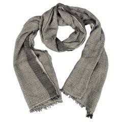 JOHN VARVATOS Bufanda Negro Blanco Viscosa Modal