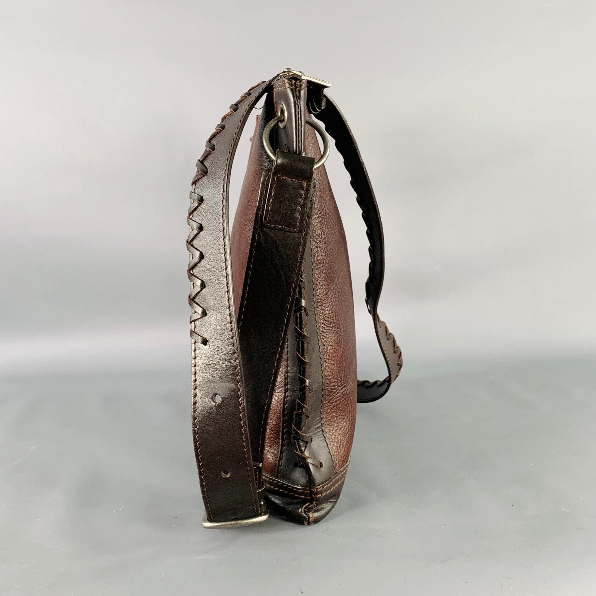 De los hombres JOHN VARVATOS Bolso Messenger Crossbody de piel marrón en venta